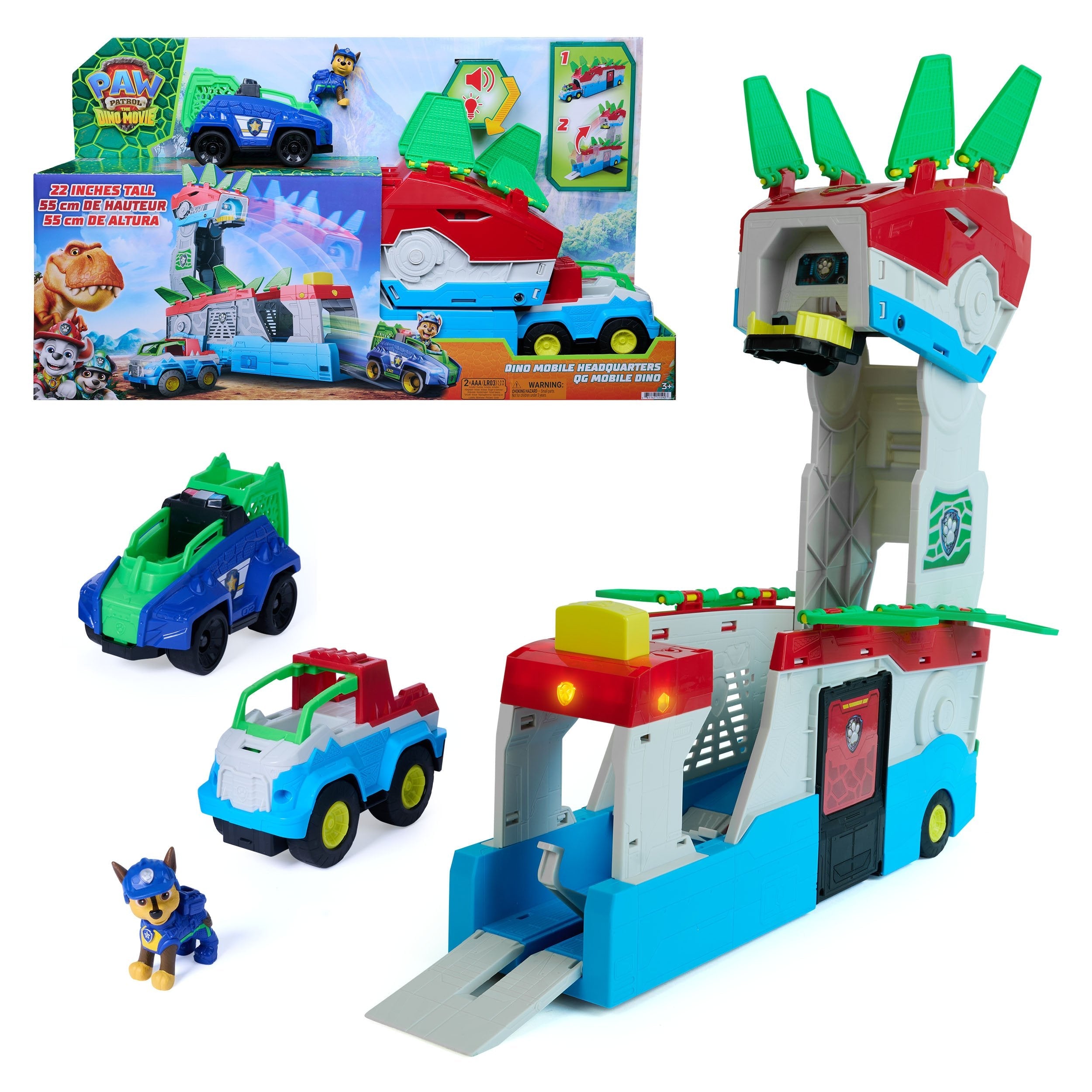 Spinmaster Paw Patrol: Der Dino Film - 2-In-1 Mobiles Dino-Hauptquartier 6076044