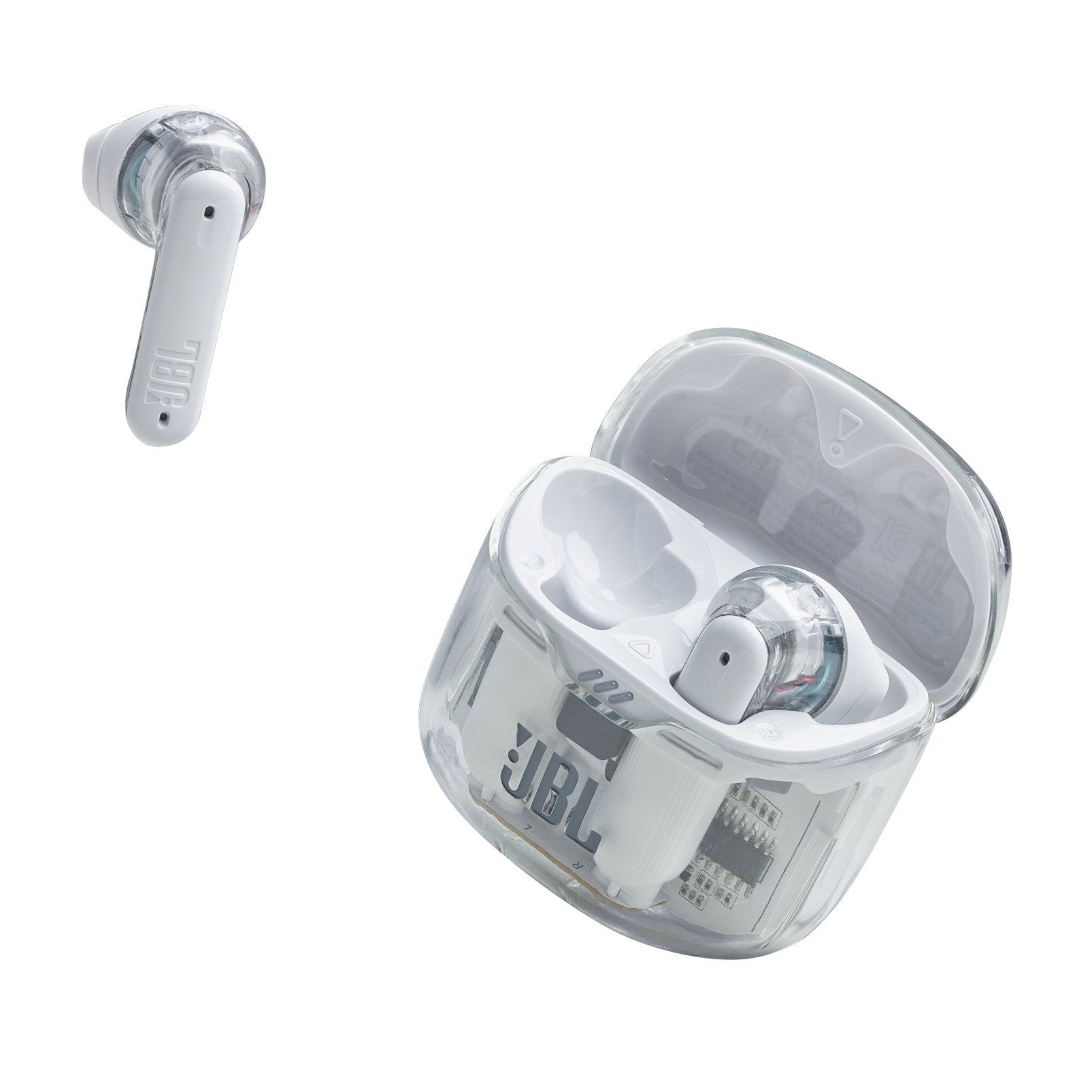 Auriculares  Jbl Tune Flex Ghost Edition Blanco  Bluetooth