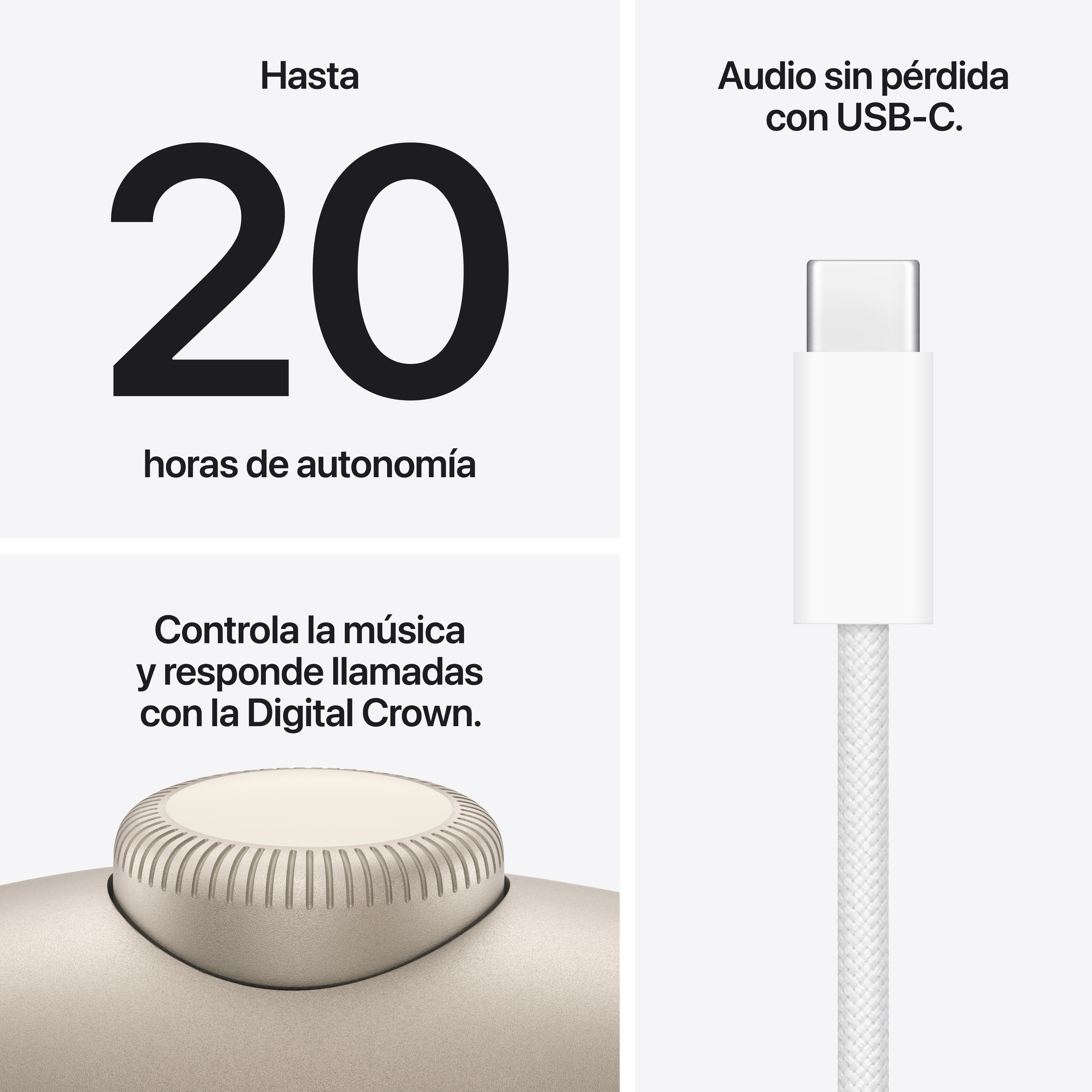 Auriculares Bluetooth Apple Airpods Max 2 Usb-C Blanco Estrella