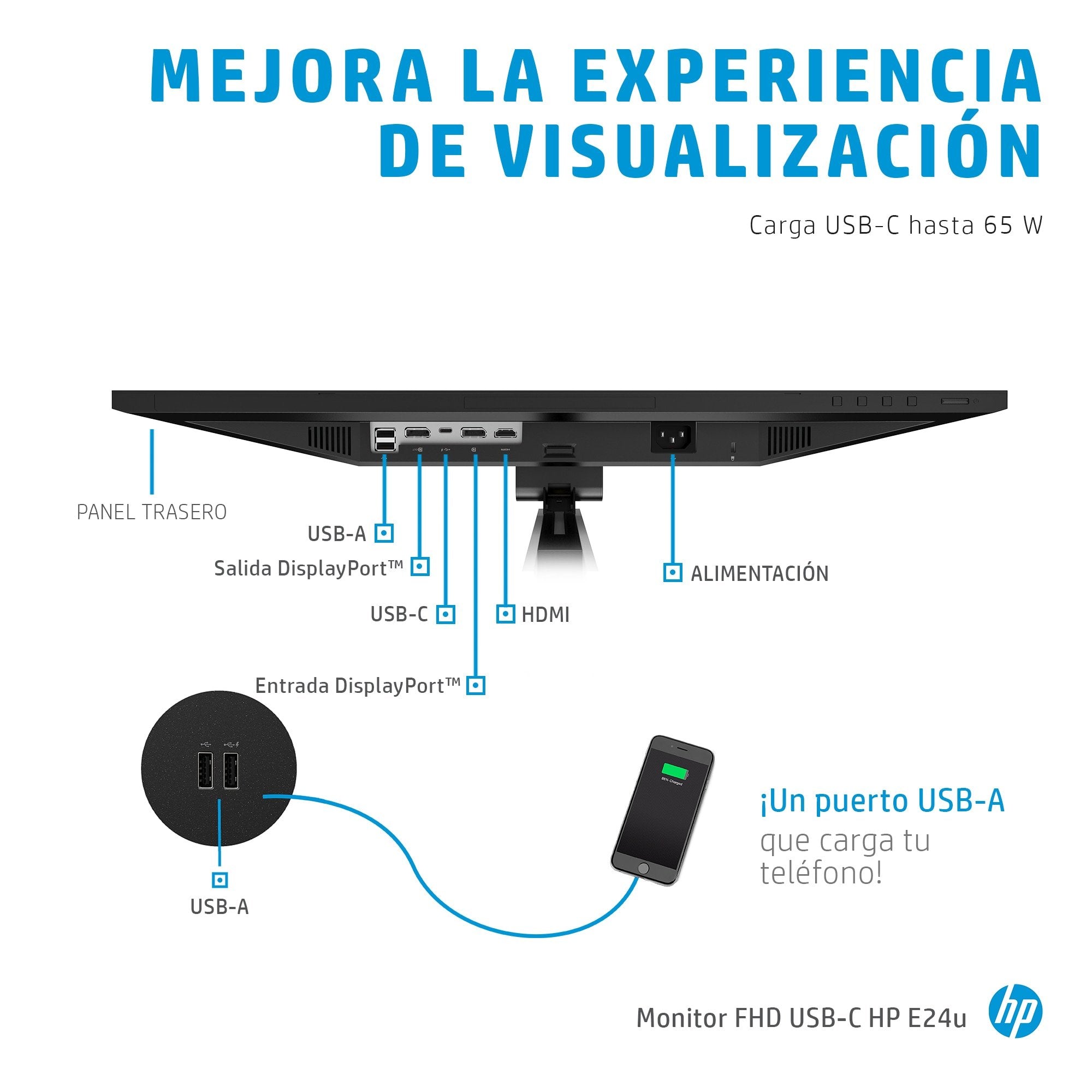 Monitor Hp E24u G4 23.8" Ips Fhd 16:9 1000:1 250cd/M2 5ms Hdmi Dp Usb-C Usb Hub