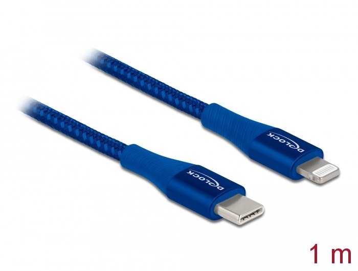 Delock 85416 Cable De Conector Lightning 1 M Azul