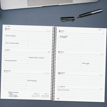 EAN 8422952408673 - Finocam 742781026 agenda Agenda diaria Azul imagen 3