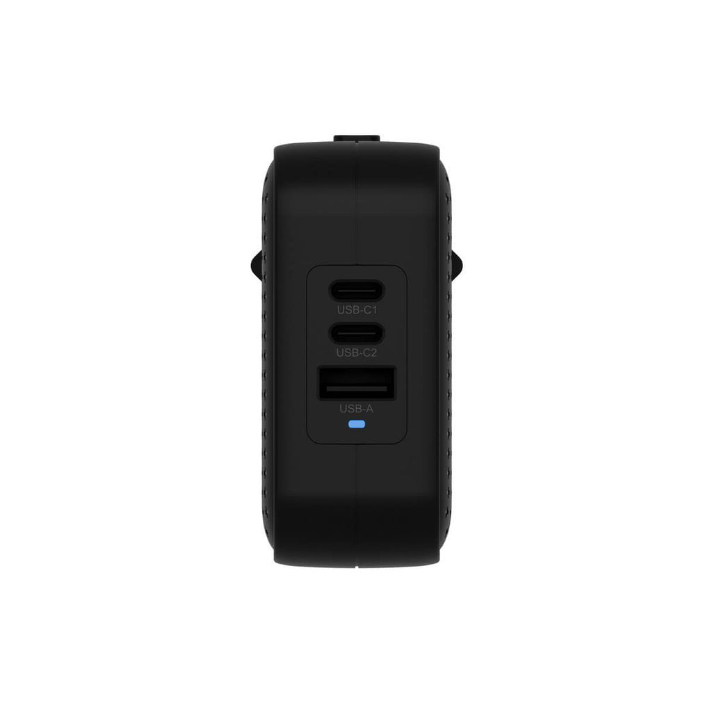 Catgador Targus Hyperjuice Gan 70 Vatios Power Delivery 3.0 + Pps Quick Charge 3.0 3 Conectores De Salida (2 Usb-C Usb) Negro