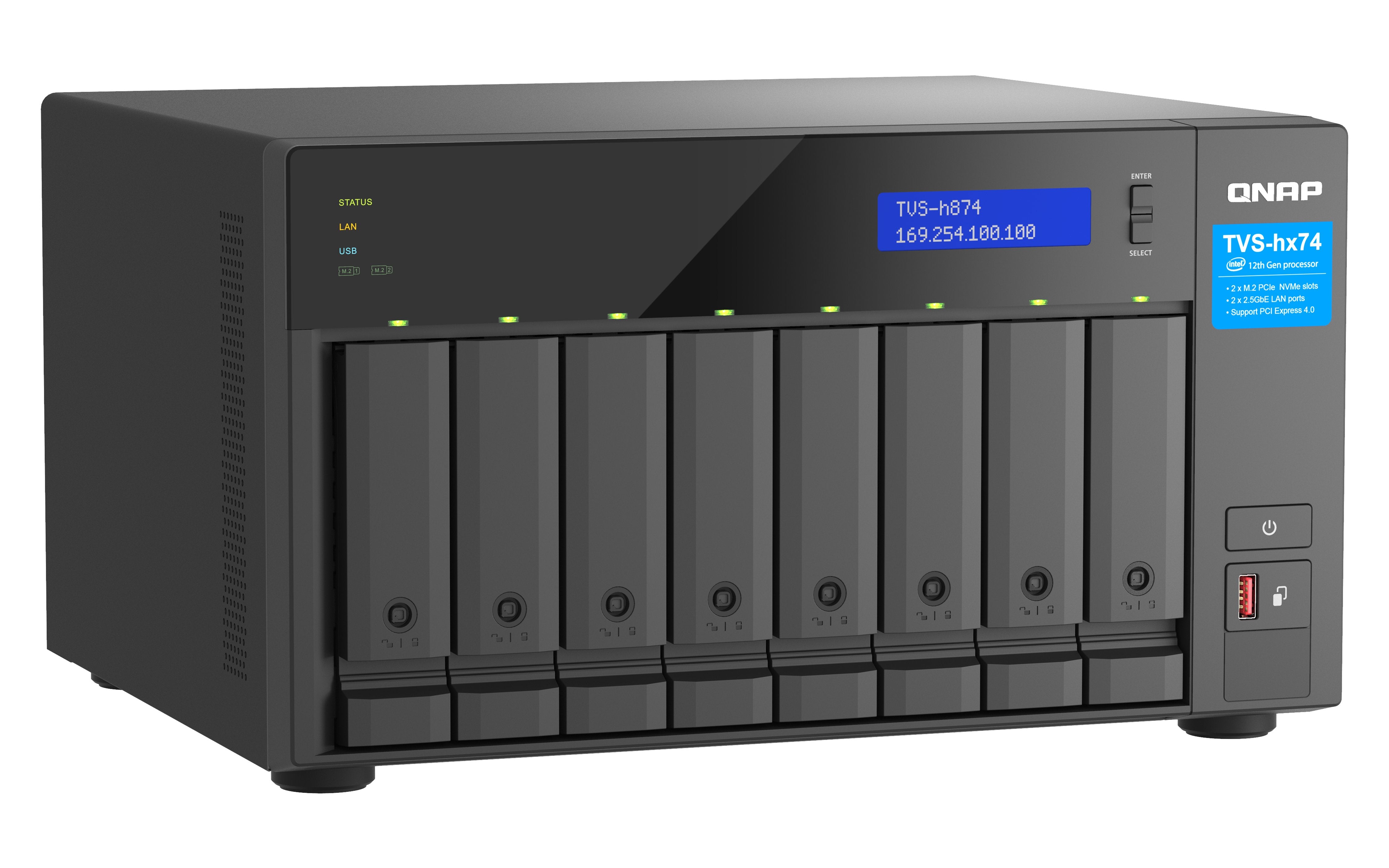 EAN 4711103082393 - QNAP TVS-H874T-I7-32G servidor de almacenamiento NAS Torre Intel® Core™ i7 32 GB DDR4 0 TB QNAP QTS Negro imagen 3