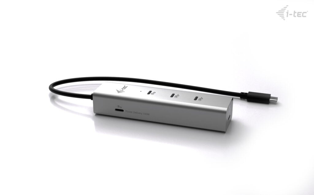 I-Tec Usb-C Charging Metal Hub 5port With Usb-C Video 8k 1xusb-C Video Data 1xusb-C Pd Data 1xusb-C 3.2 Gen1 2xusb-C 3.2 Gen2 Pd85w
