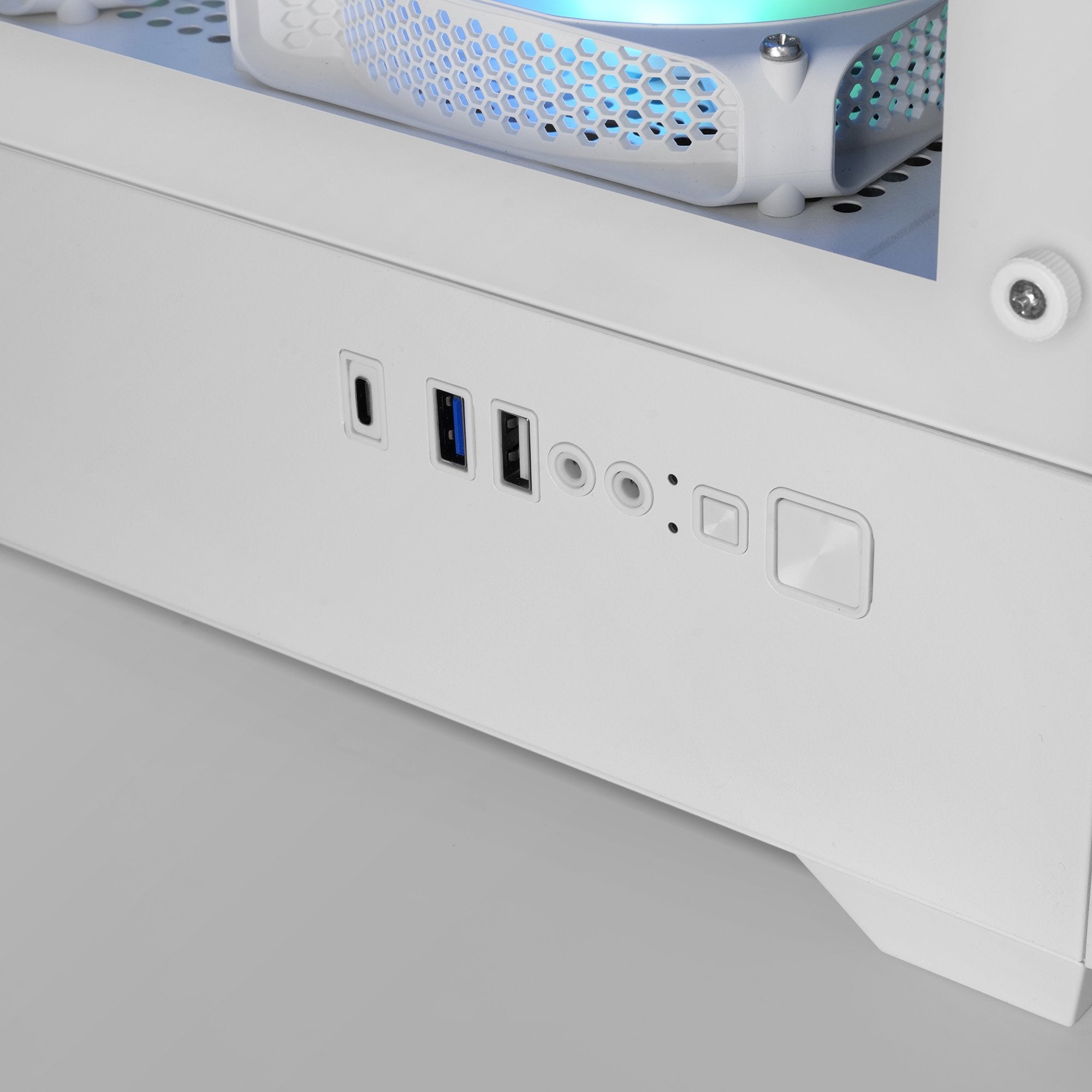 Caja Pc Atx Semitorre Mars Gaming Mc-Quantum Doble Cristal Templado Argb Gpu 335mm Blanco