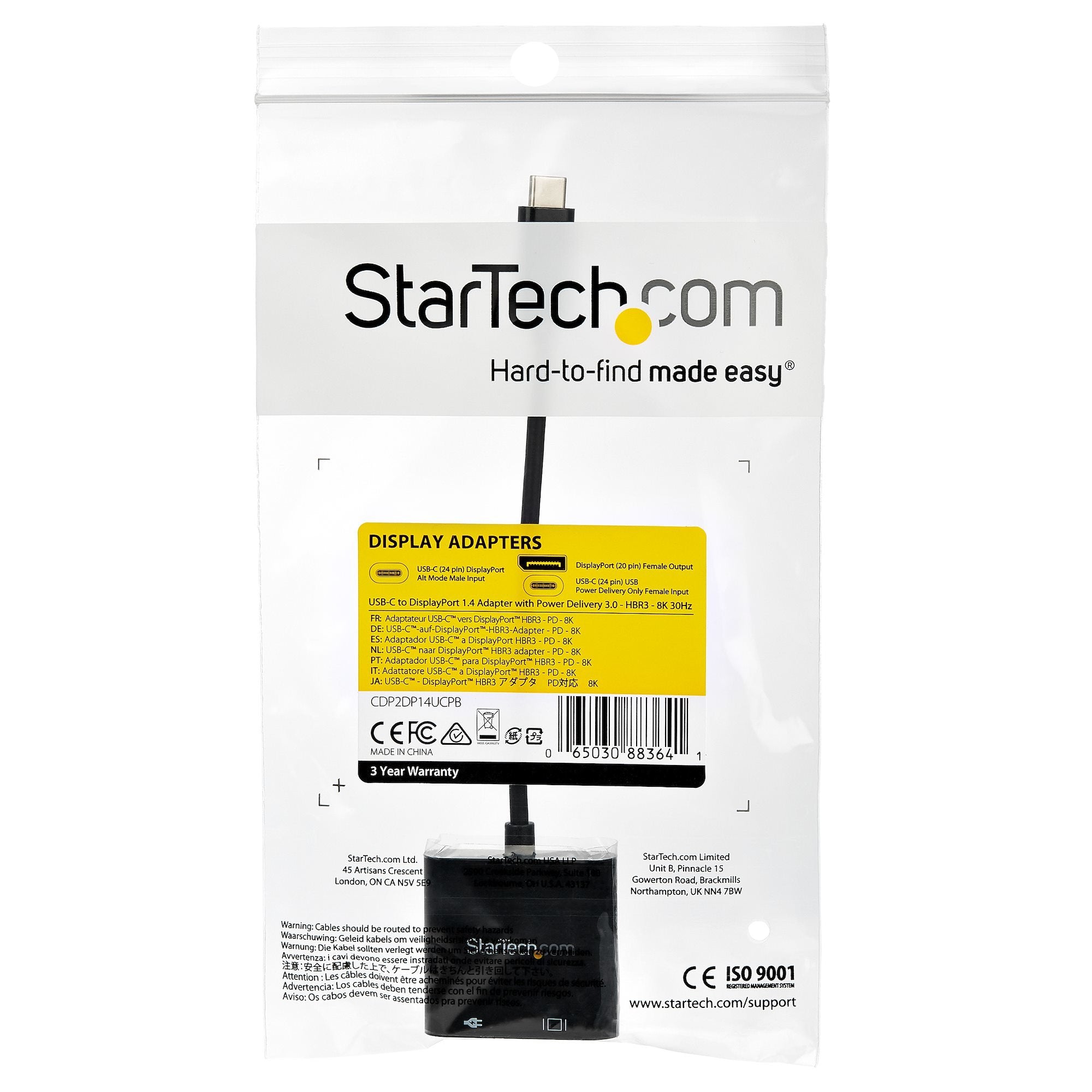 Usb C To Displayport Adapter   Perp Power Delivery - 8k 30hz - Hbr3