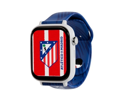 Savefamily Reloj Inteligente Infantil Savewatch Plus Edicion Atletico De Madrid Con Gps Y Llamada - Correa Silicona Azul
