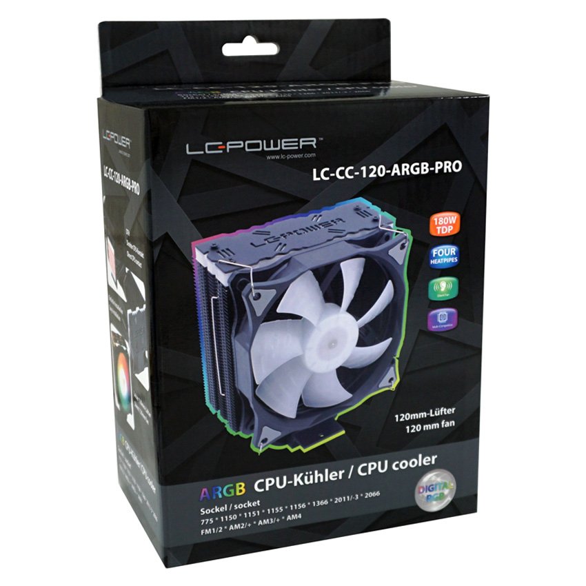 EAN 4260070127045 - LC-Power LC-CC-120-ARGB-PRO sistema de refrigeración para ordenador Procesador Enfriador 12 cm Negro imagen 5