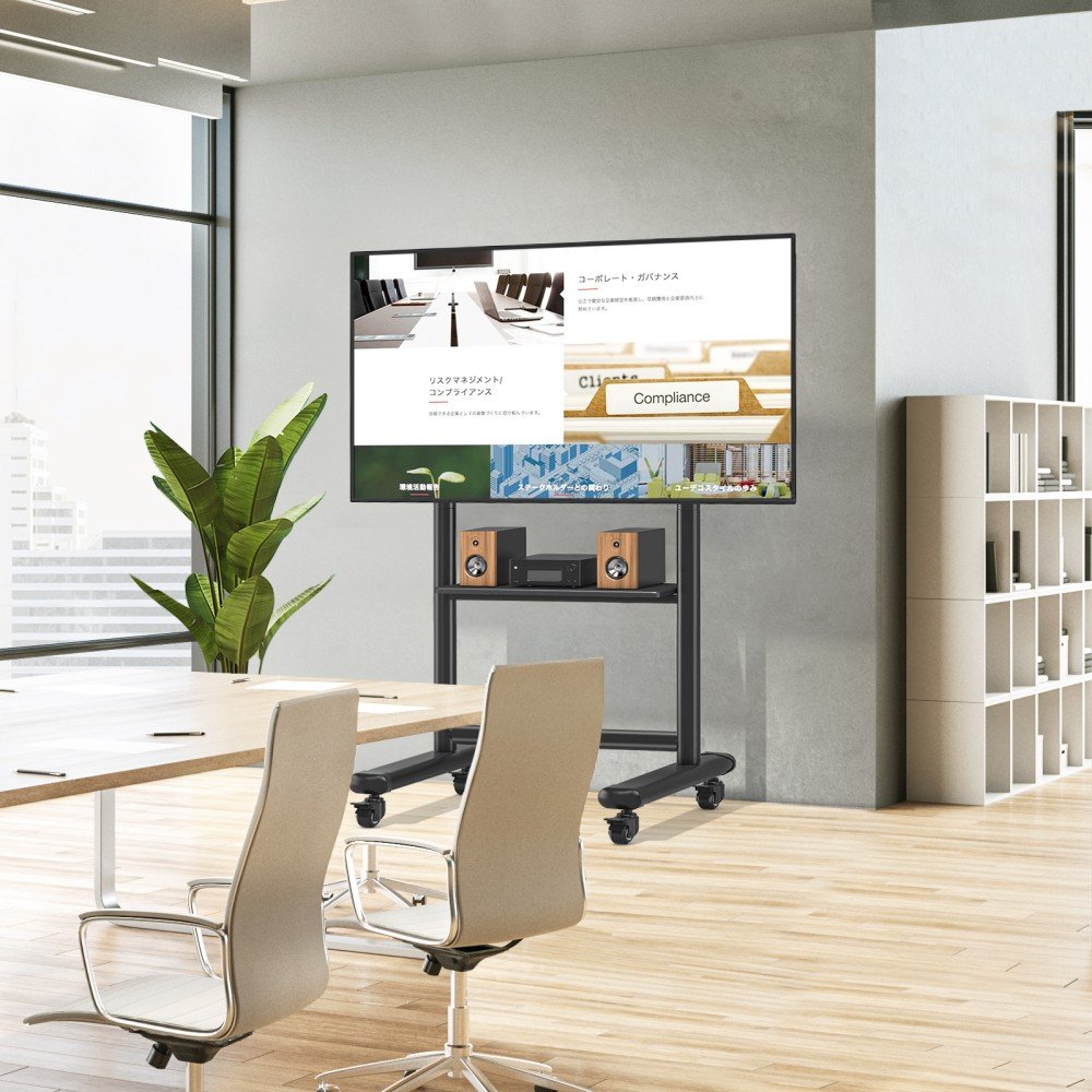 Techly Ica-Tr533bk Soporte Móvil Para Tv 60-86 Hasta 68kg Estante Av Ajustable