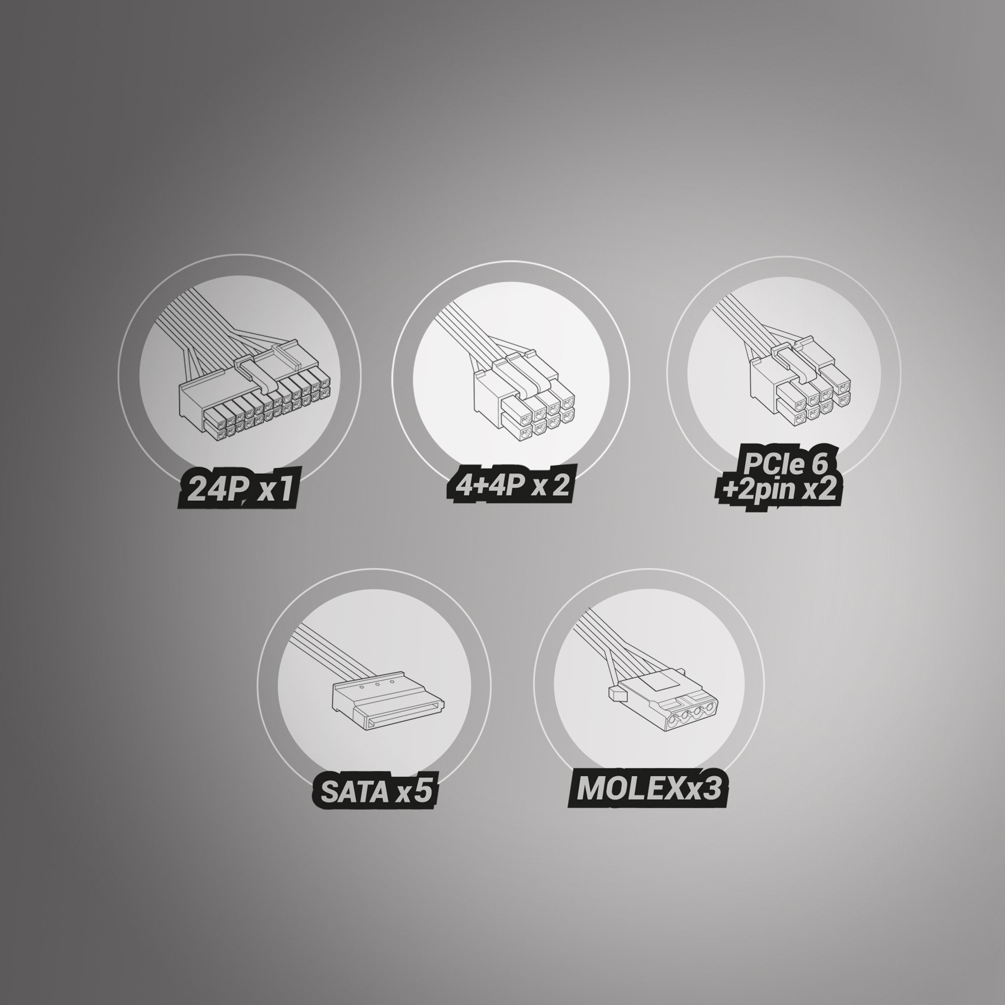 EAN 8435693102700 - Tacens RADIX VII AG 700M unidad de fuente de alimentación 20+4 pin ATX imagen 8