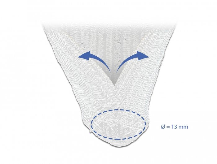 Delock Geflechtschlauch Selbmschliessend 2 M X 13 Mm Blanco