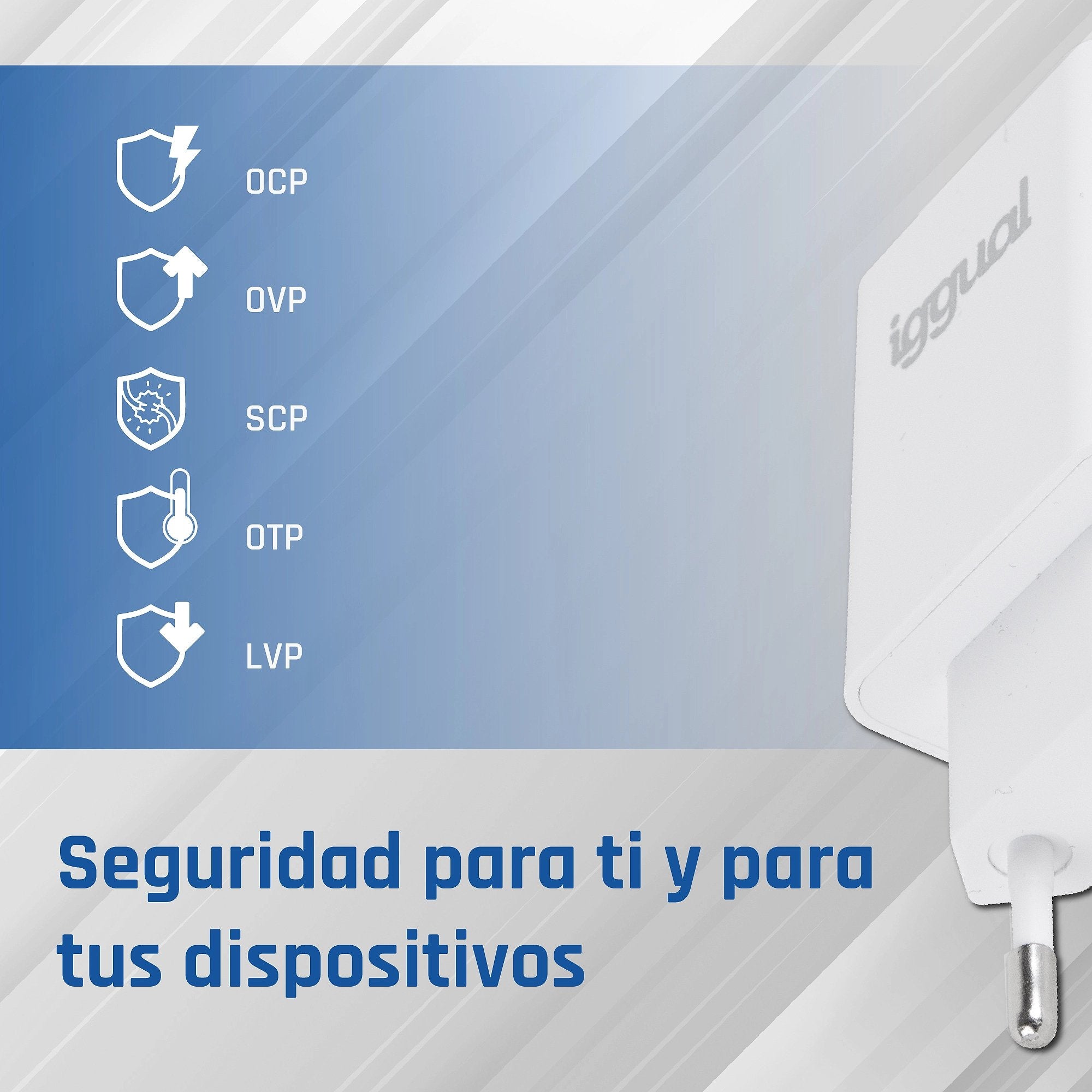 EAN 8435364318317 - iggual IGG318317 cargador de dispositivo móvil Universal Blanco Corriente alterna Interior imagen 8