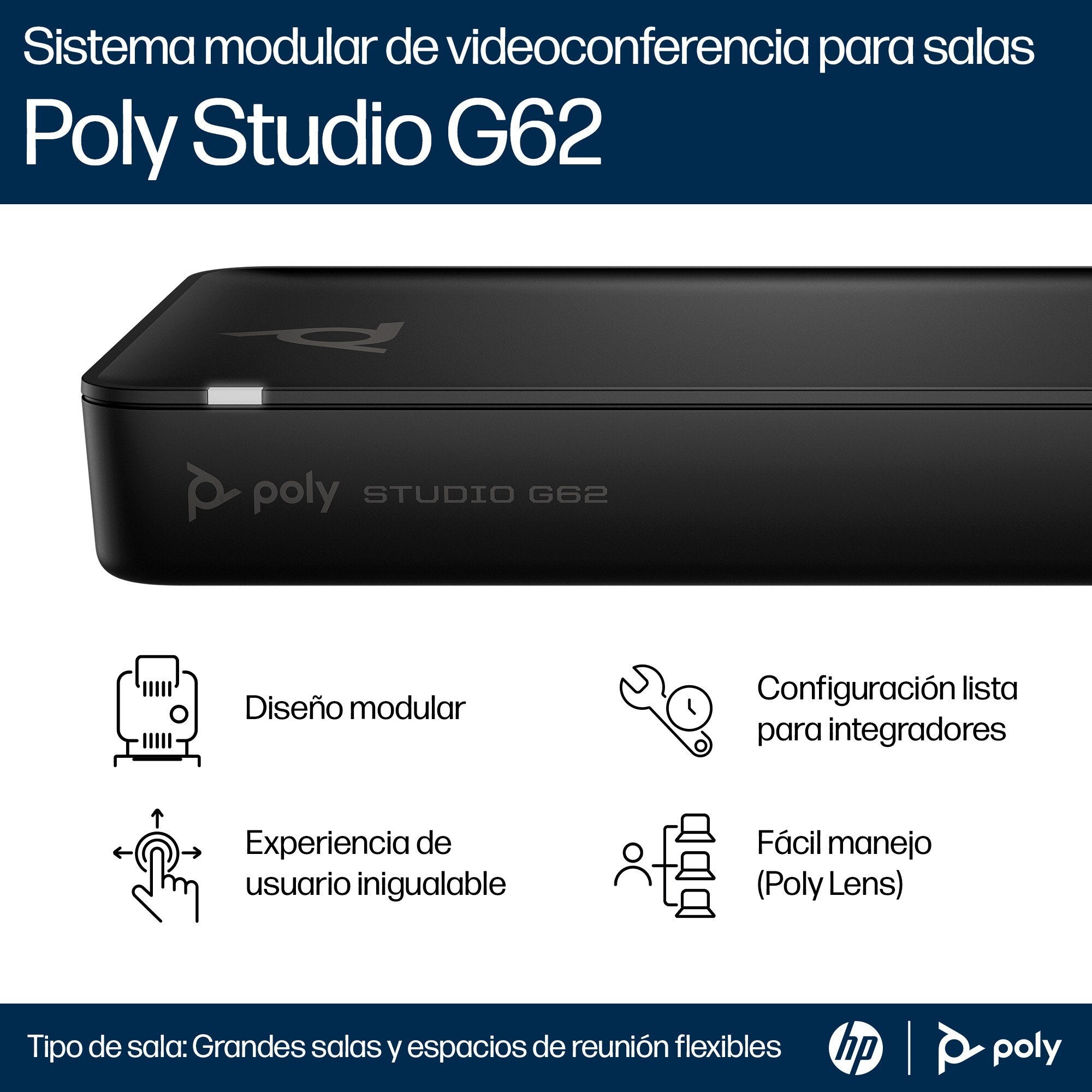 EAN 197961146721 - Poly Studio G62 Video Conferencing System sistema de video conferencia 10 personas(s) Ethernet Sistema de  imagen 5