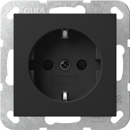 Gira System 55 Toma De Corriente Schuko Negro