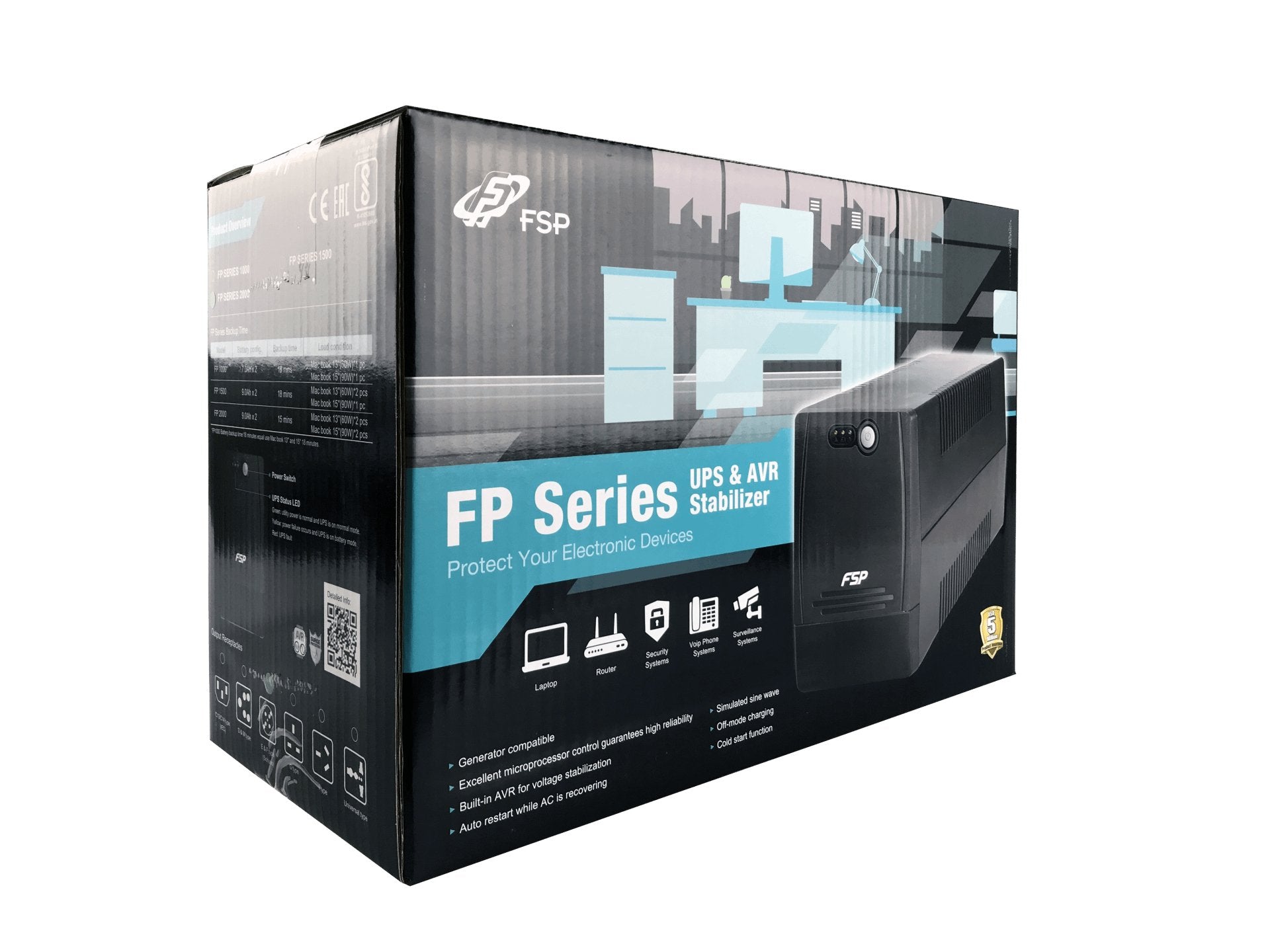 EAN 4711140487663 - FSP FP 2000 sistema de alimentación ininterrumpida (UPS) Línea interactiva 2 kVA 1200 W 4 salidas AC imagen 4