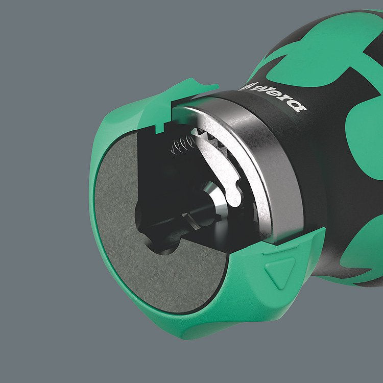 Wera Force Shape Compact Stubby Magazine Ra 4, Bit Set Black/Green, 6 Partes, 1/4 ", Con Función De Trinquete 05008893001