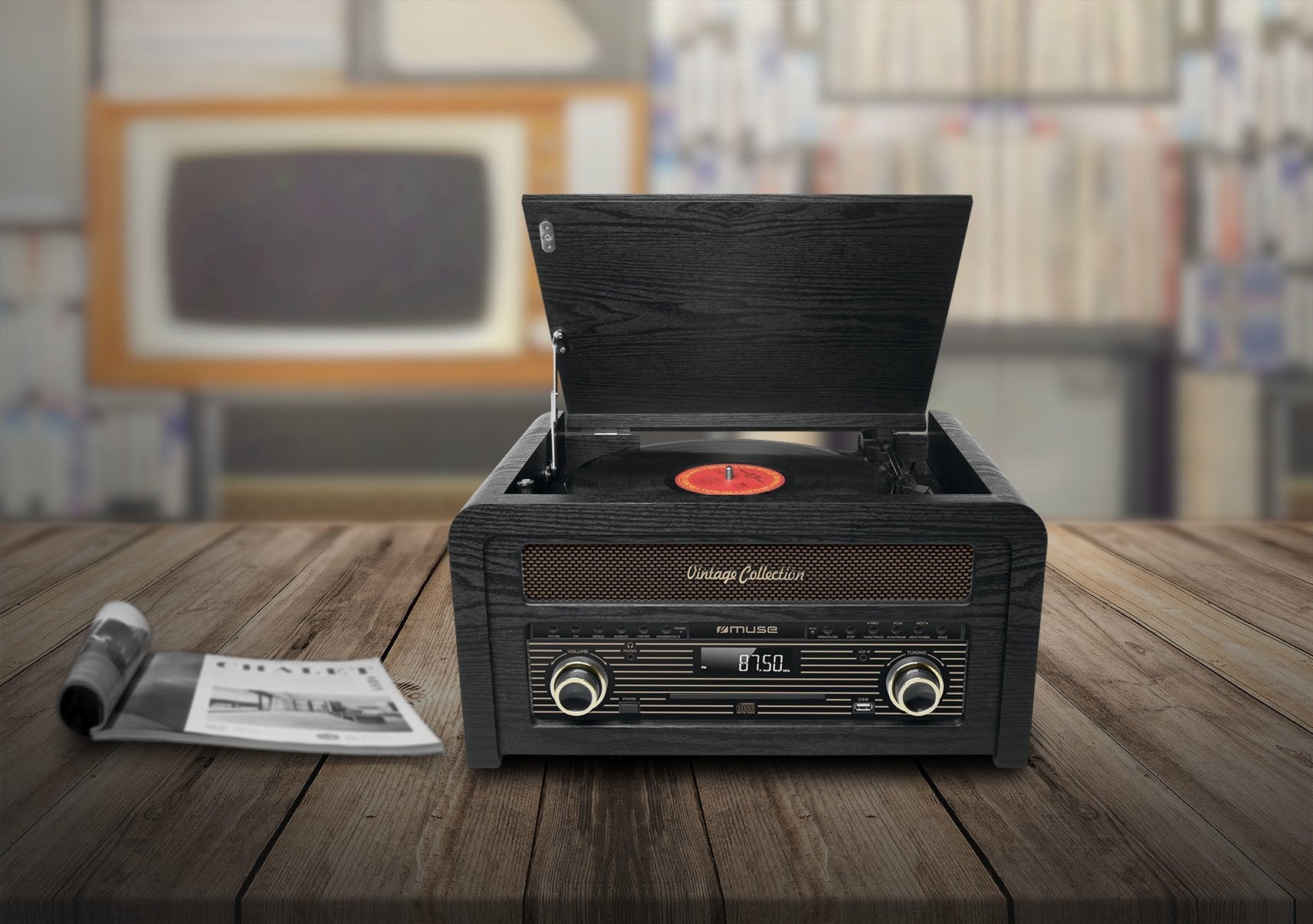 Tocadiscos Muse Mt-115w Turntable Micro System