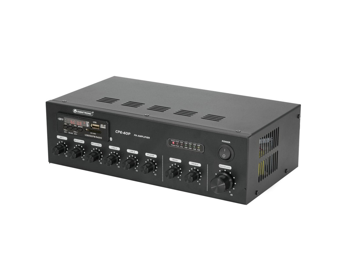 Omnitronic 80709605 Amplificador De Audio Potencia/Phase Negro