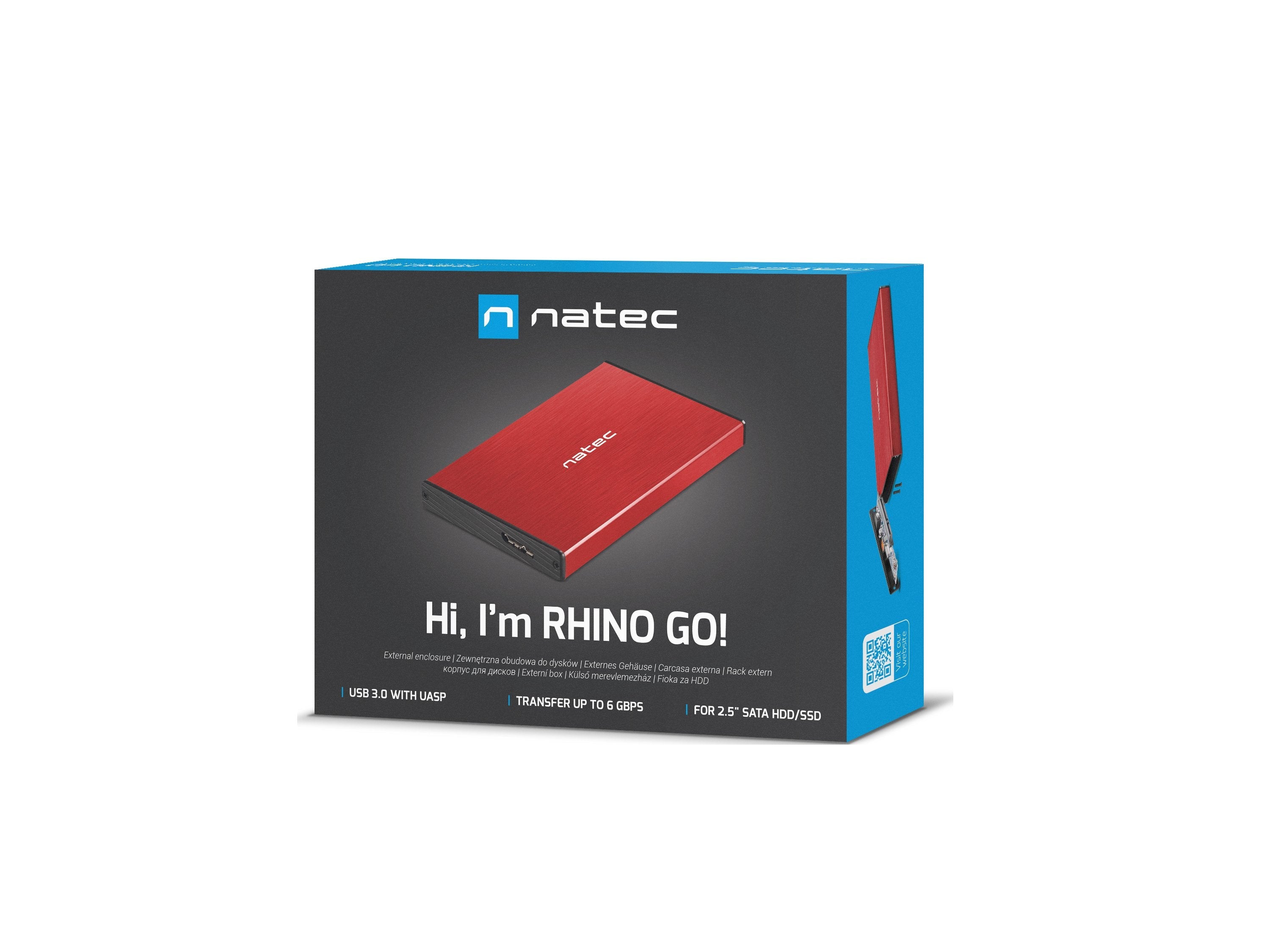 EAN 5901969412505 - NATEC Rhino GO Carcasa de disco duro/SSD Rojo 2.5" imagen 7