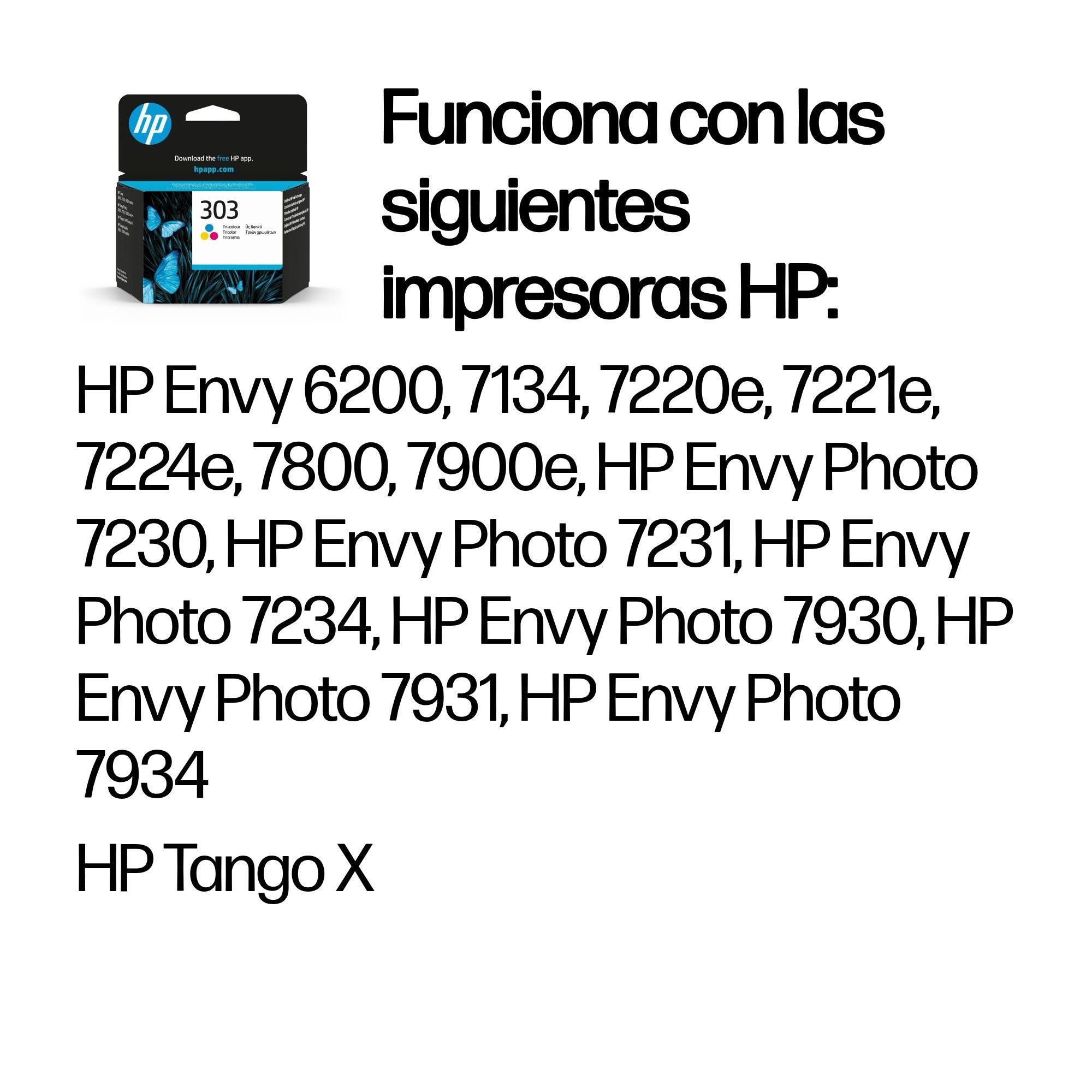 EAN 199764694515 - HP 303 Tri-color Original Ink Cartridge cartucho de tinta 1 pieza(s) Estándar Cian, Magenta, Amarillo imagen 2