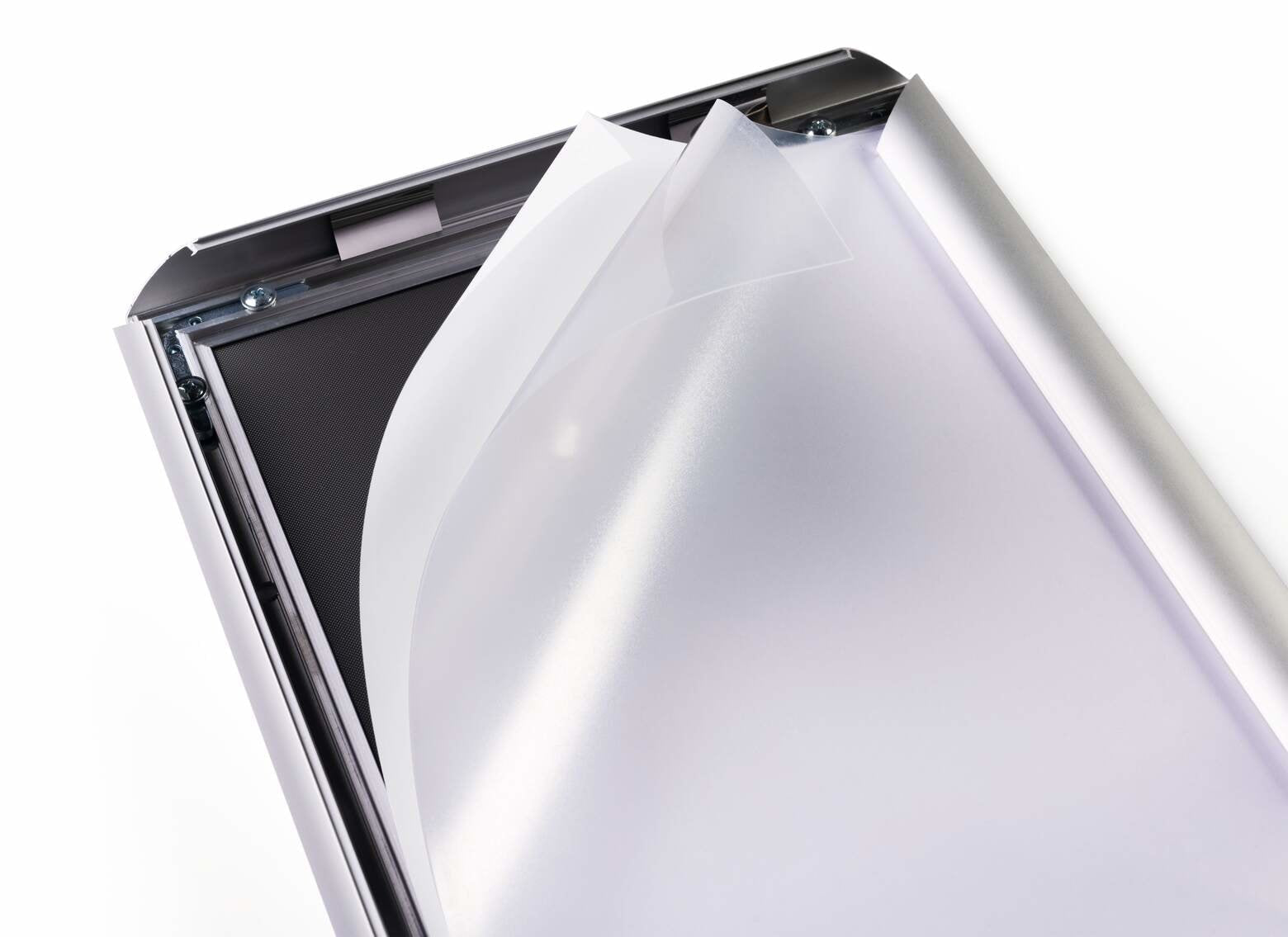 Marco A Presión Durable Aluminio A4 Plata