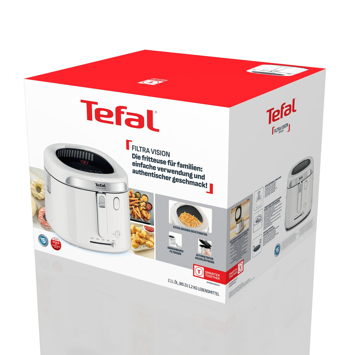 Tefal Filtra Vision Ff2541e0 Freidora Sencillo 2,1 L Independiente 1900 W Blanco
