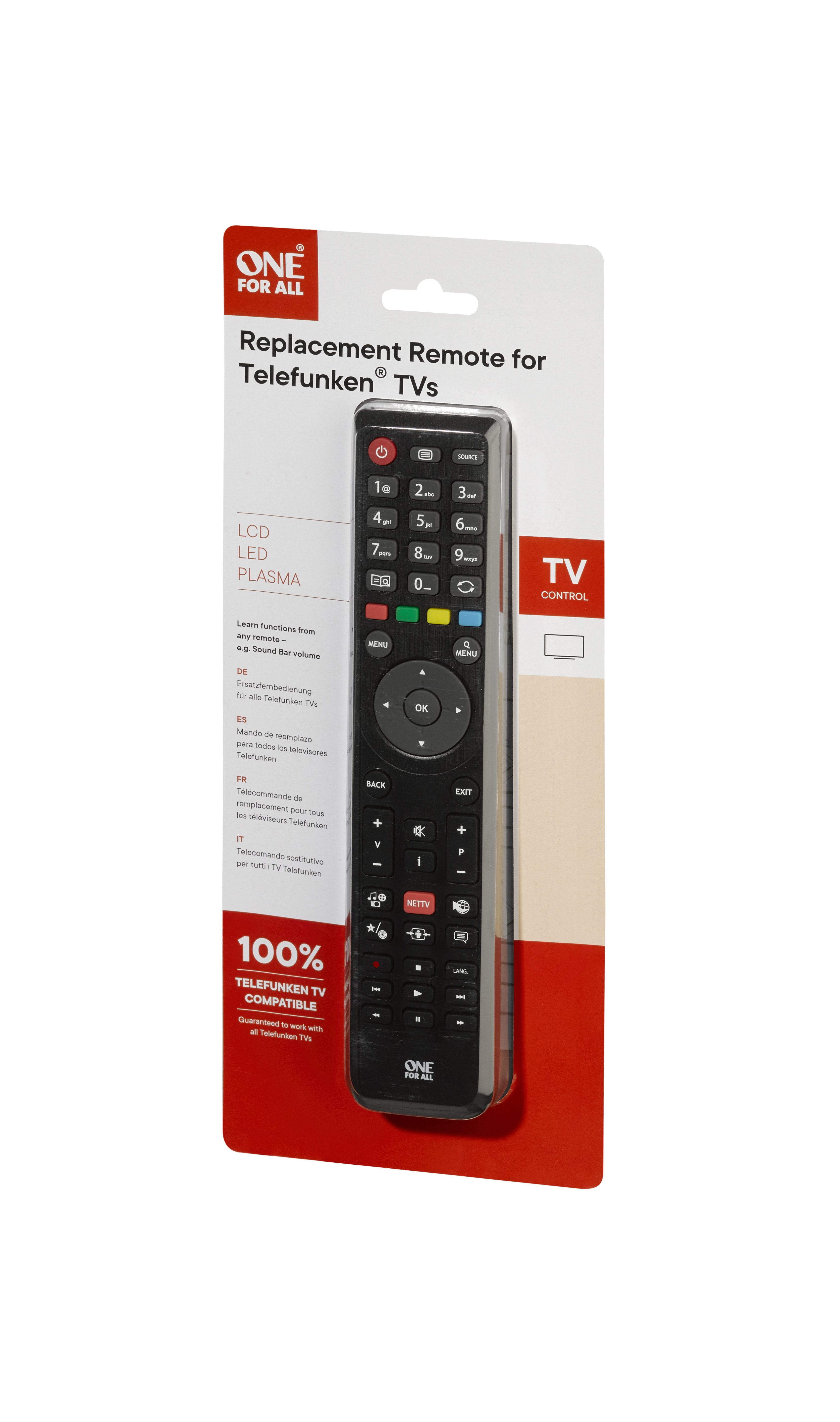 One For All Urc 1918 Mando A Distancia Tv Botones Para Telefunken