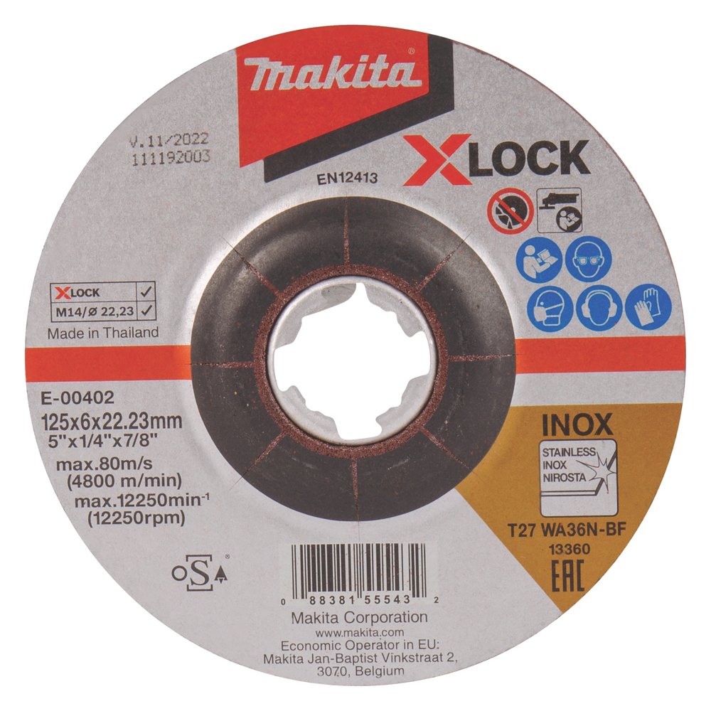 Makita Schruppscheibe 125x6mm Inox