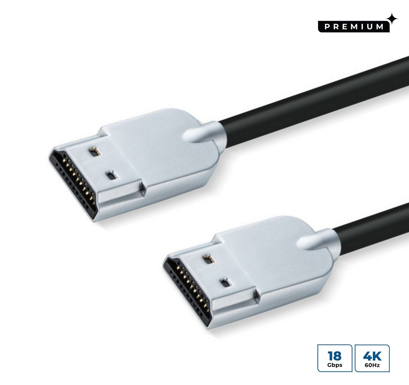 EAN 5715063300756 - Microconnect HDMISUPERSLIM05M cable HDMI 0,5 m HDMI tipo A (Estándar) Negro, Metálico imagen 1