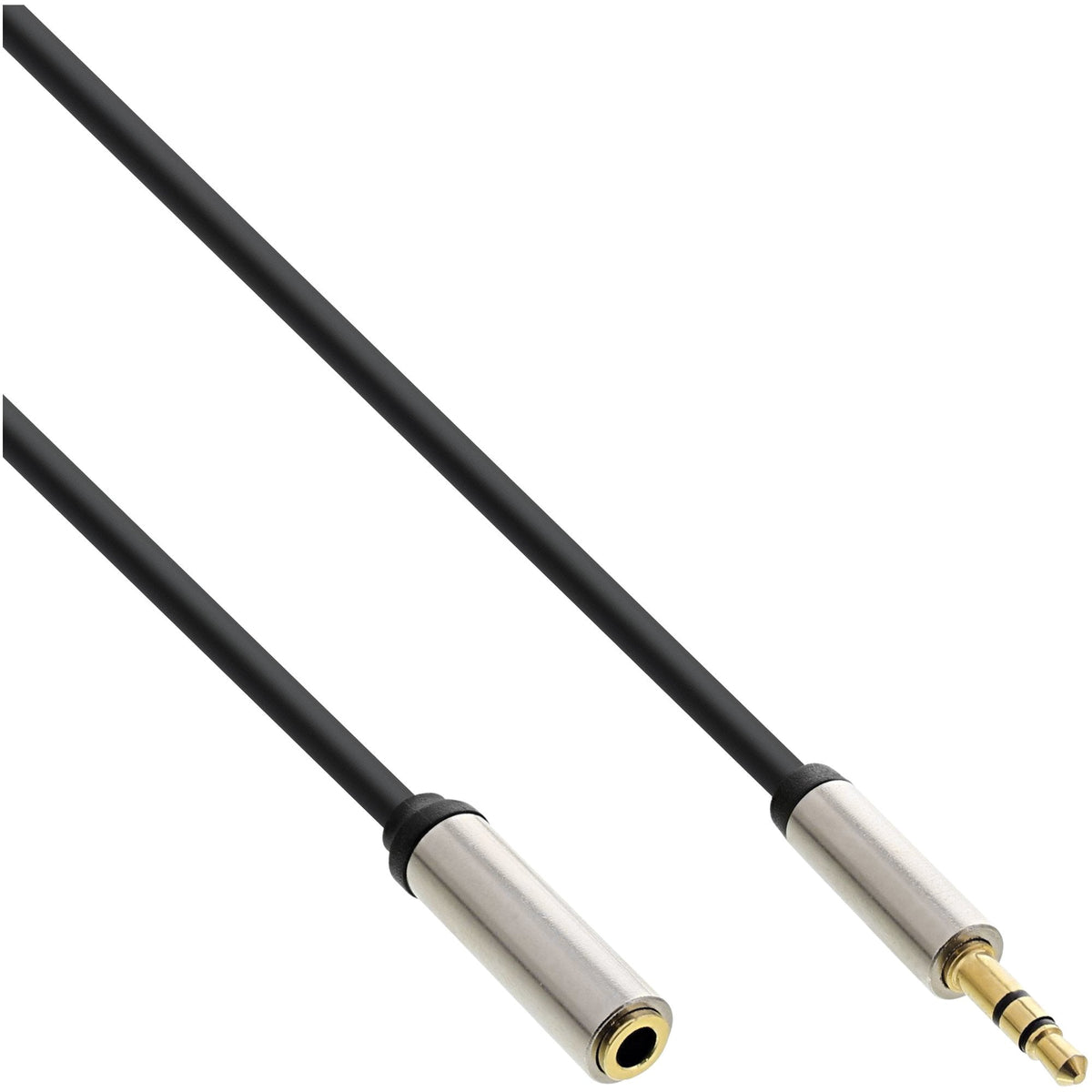 Cable De Audio Inline Slim 3.5mm Macho A Hembra Estéreo 1m