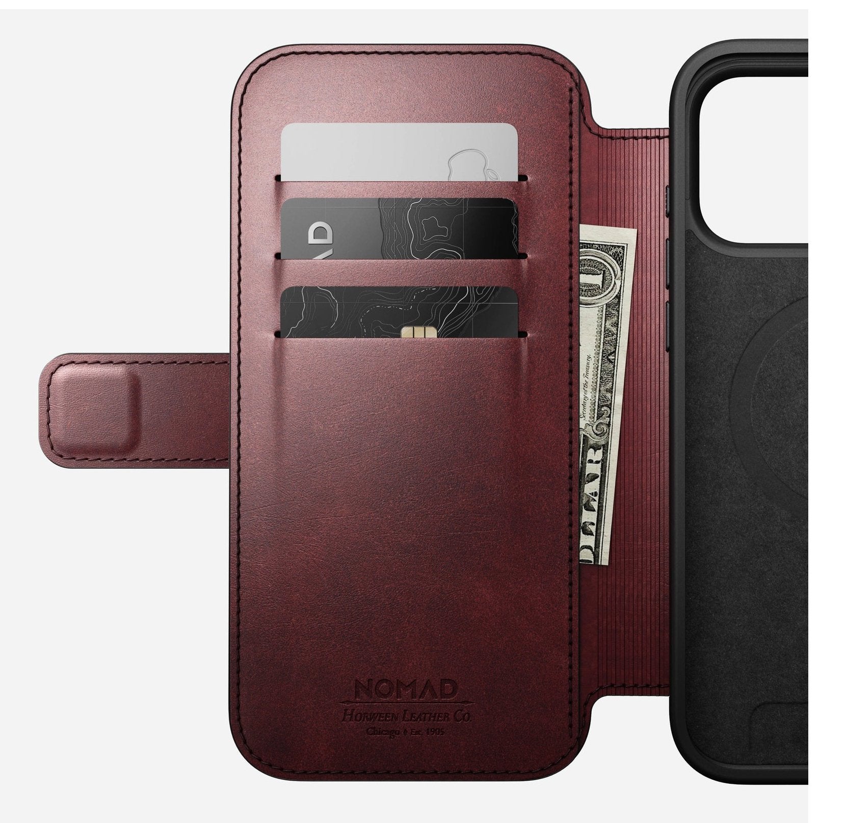 Nomad Modern Leather Folio Iphone 17 Pro Max Burgundy H.