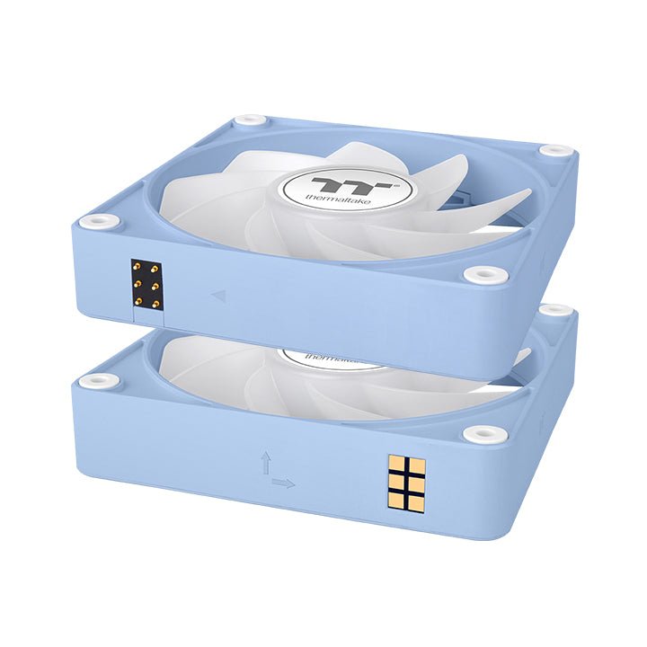 Ventilador  Pc Thermaltake Ct120 Ex Reverse Argb Sync Pc Cooling Fan, Azul Claro, Paquete De 3 Cl-F198-Pl12bu-A