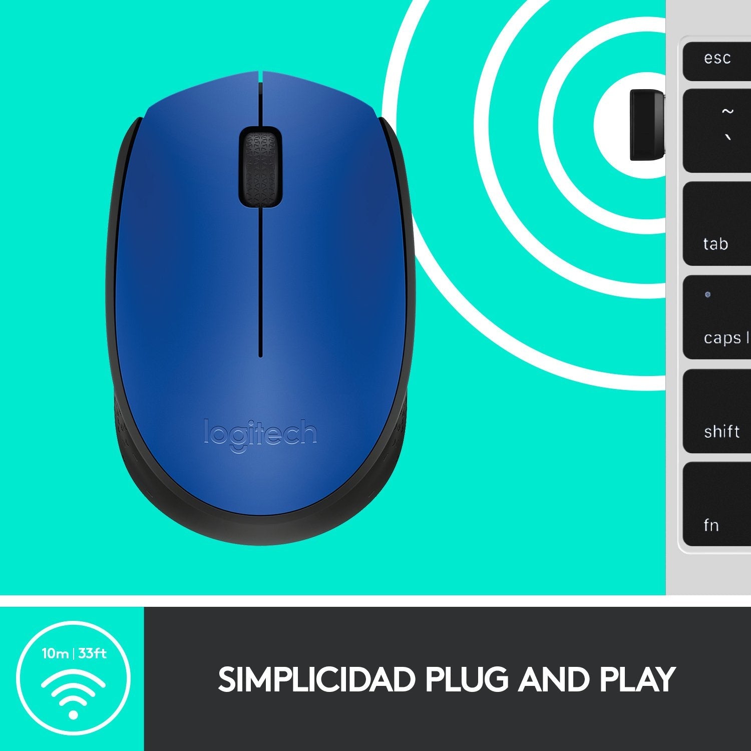 EAN 5099206062863 - Logitech 910-004640 ratón Oficina Ambidextro RF inalámbrico Óptico 1000 DPI imagen 9