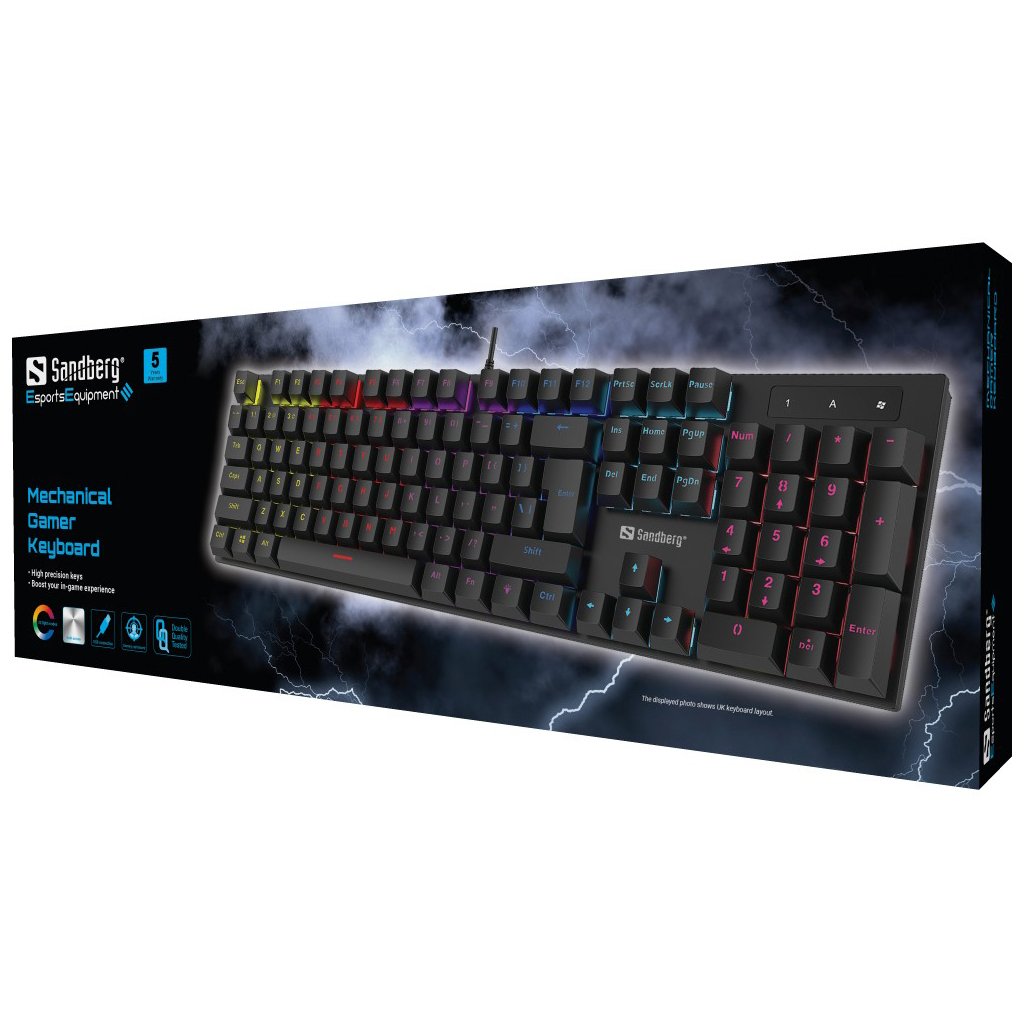 EAN 5705730640292 - Sandberg 640-29 teclado Juego USB QWERTY Nórdico Negro imagen 10
