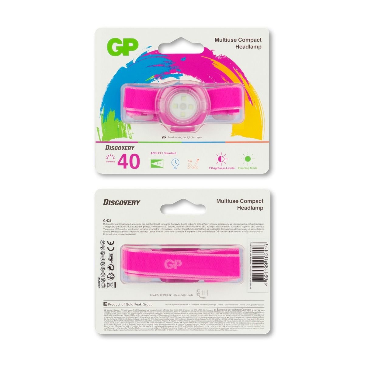Gp Lampara Frontal Ch31 40 Lumen 2 X Cr 2025 Rosa 260gpactch31002