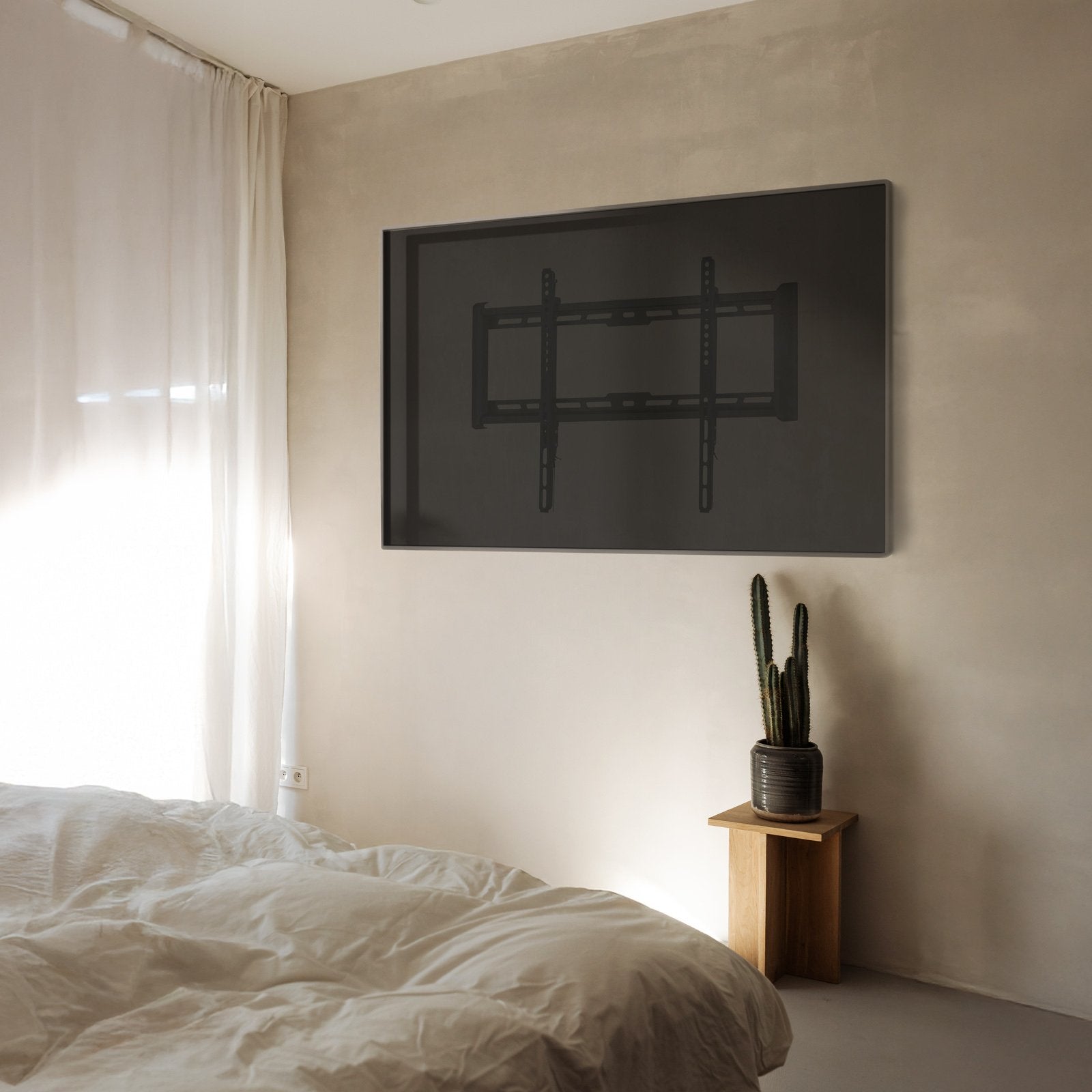 Soporte Fijo Pared Pantallas 37"-80", Negro