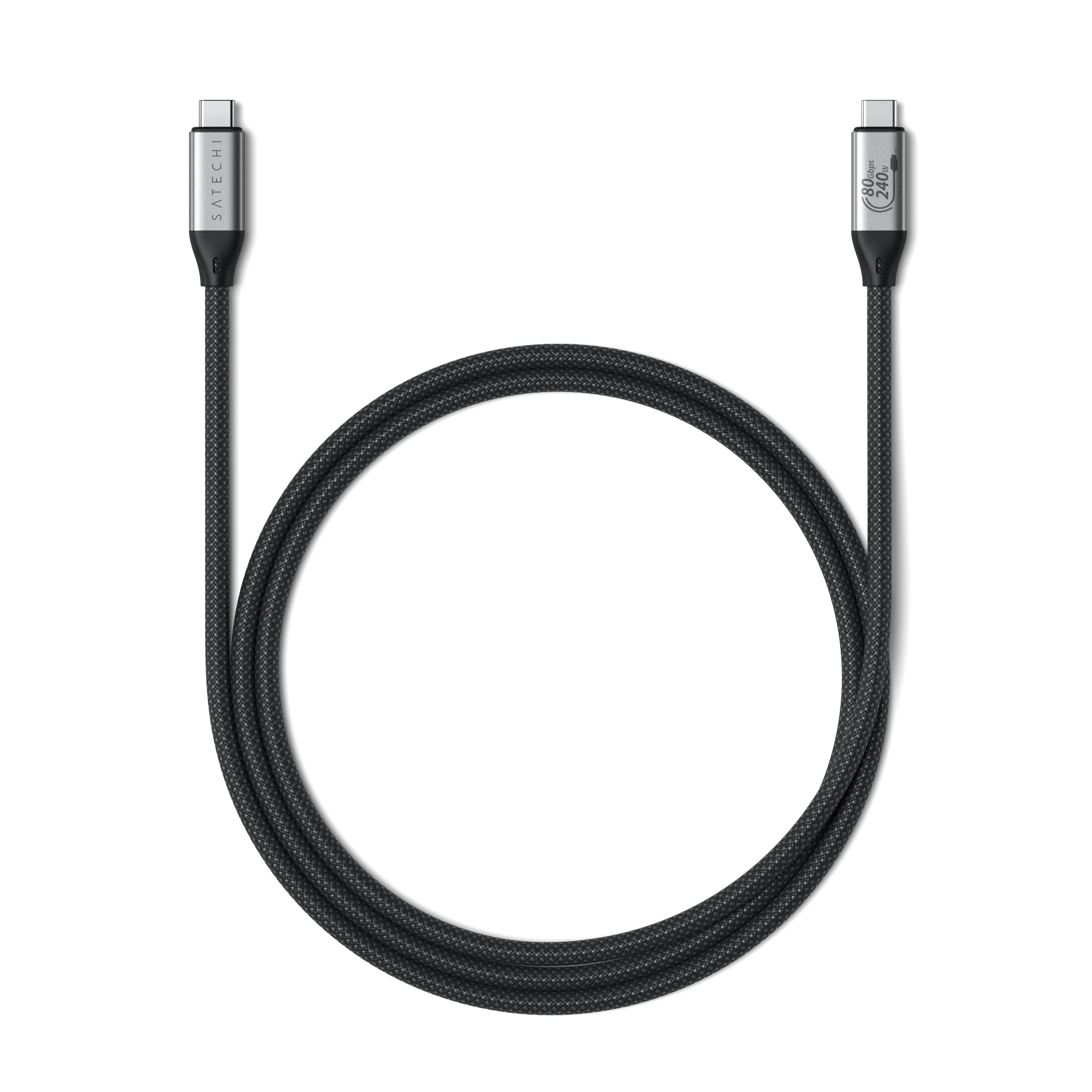 Satechi Usb4 V2 Pro Cable Cable Usb Usb4 Gen 4x2 1,2 M Usb C Plata, Negro