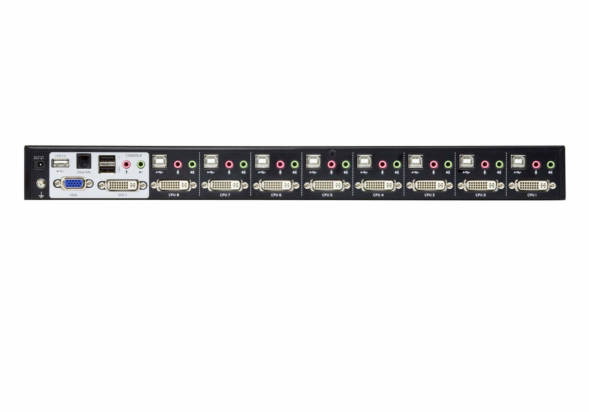 Aten Desktop Kvm 8-Port Usb Dvi Dual Link Kvm Switch With Au Conmutador Kvm De Tipo Usb De 8 Puertos Con Interfaz Dvi Dual Link Y Transmisión Del Sonido
