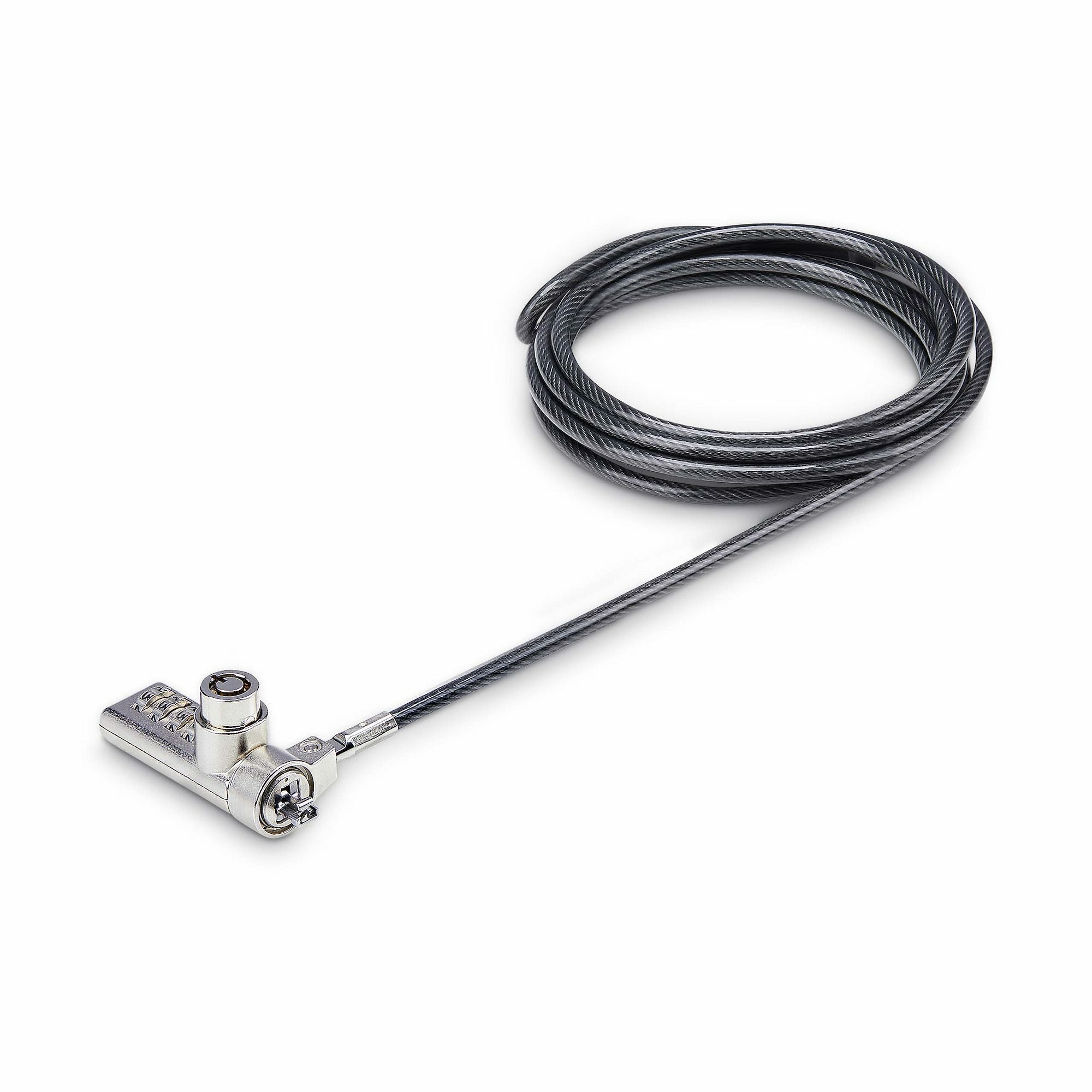 Startech 10-Pack Doppelzugriff Laptopschloss 2m Cableschloss Mit Schlussel Und Zahlenschloss