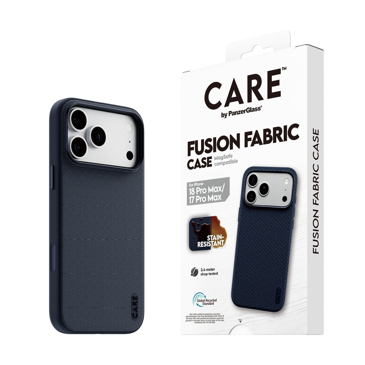 Care By Panzerglass Fusion Fabric Case Azul M. Magsafe Iphone 17 Pro Max