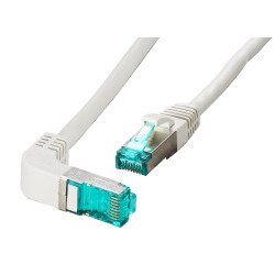 Efb Rj45 Cable De Red S Ftp Cat.6a Lszh Einseitig 90 Grad Gewinkelt 5m Grau