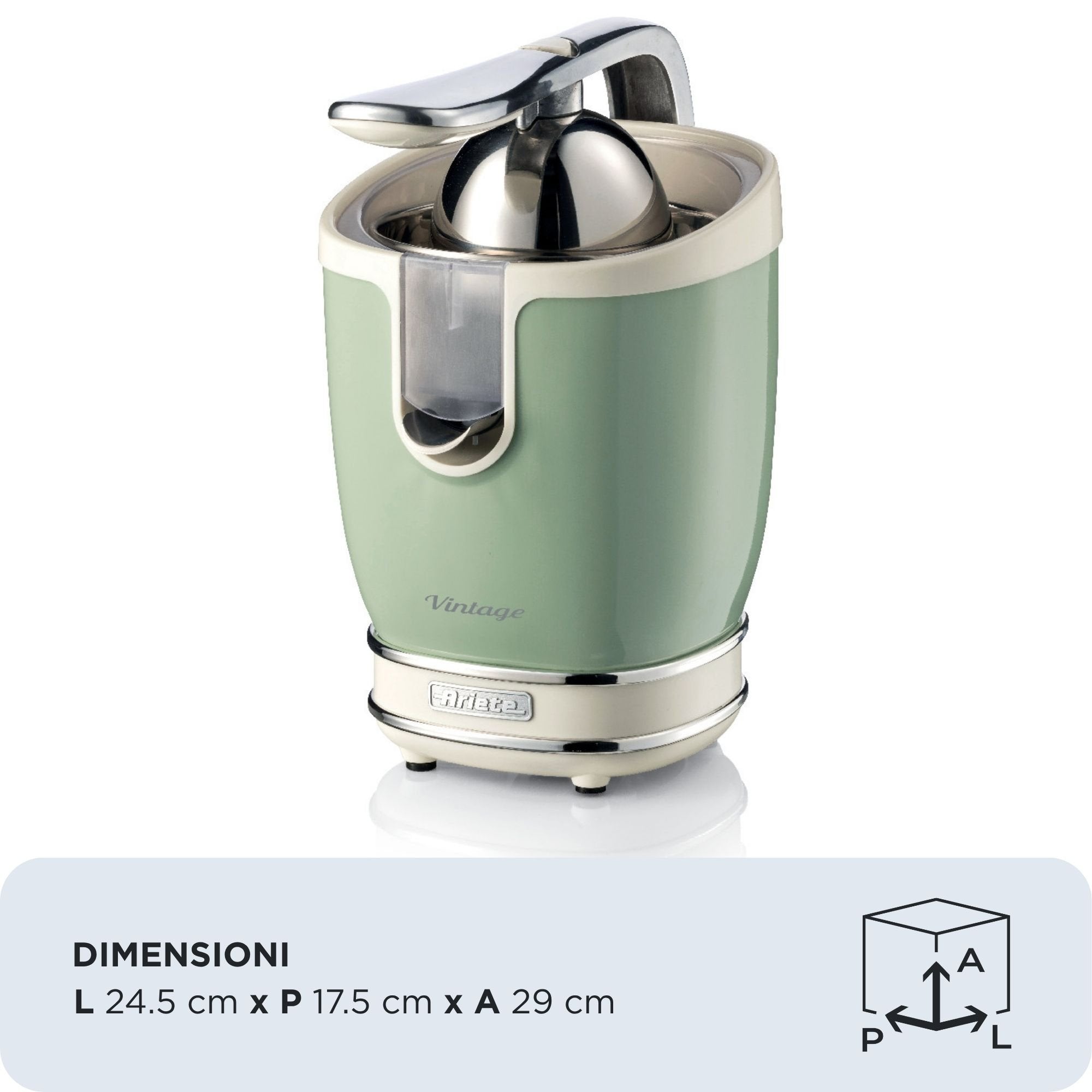 EAN 8003705118140 - Ariete 0413/04 prensa de cítricos eléctricos 0,6 L 85 W Verde imagen 2