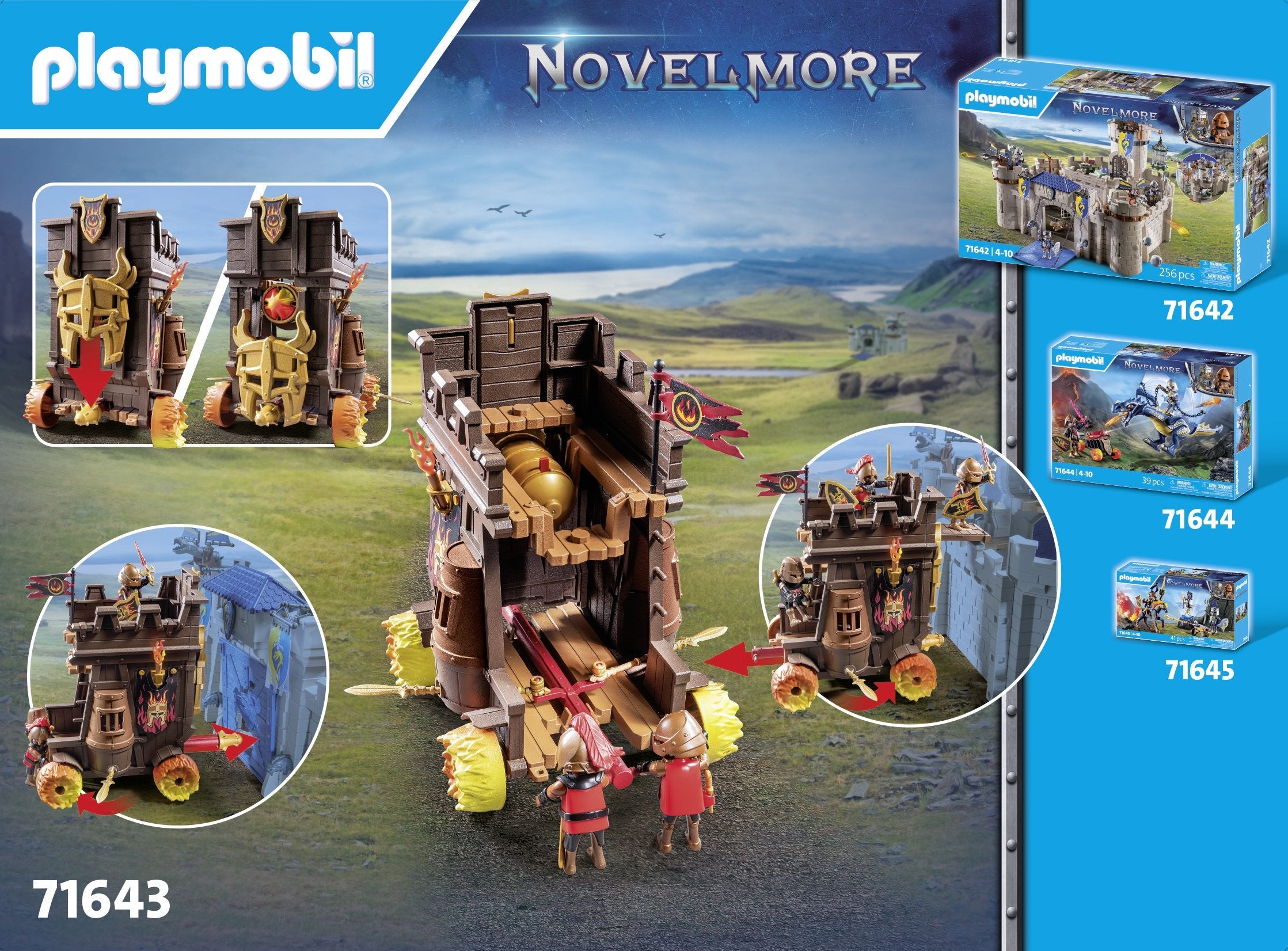 Playmobil 71643 Novelmore Coche De Ataque Con Cañón De Fuego, Juguete De Construcción 71643