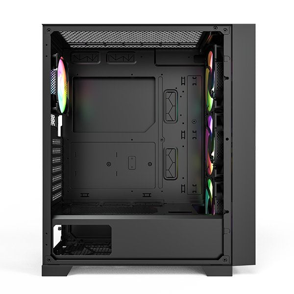 Caja Pc Montech Air 1000 Premium, Midi-Tower, Temperojo Glass, - Negro
