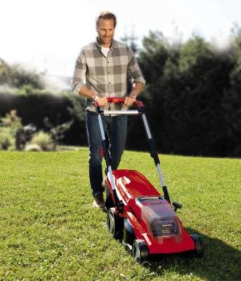 Cortacésped  Einhell Ge-Cm 36/37 Li-Solo Manual Batería Negro, Rojo Rojo/Negro, Cortacésped Manual, 37 Cm, 2,5 Cm, 7,5 Cm, 45 L, Escalonado