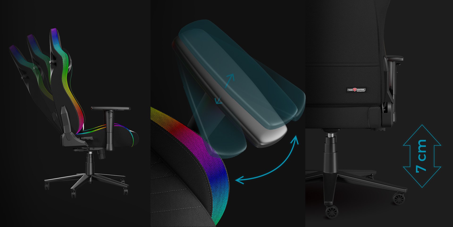 Silla Gaming Genesis Trit 660 Rgb Negra