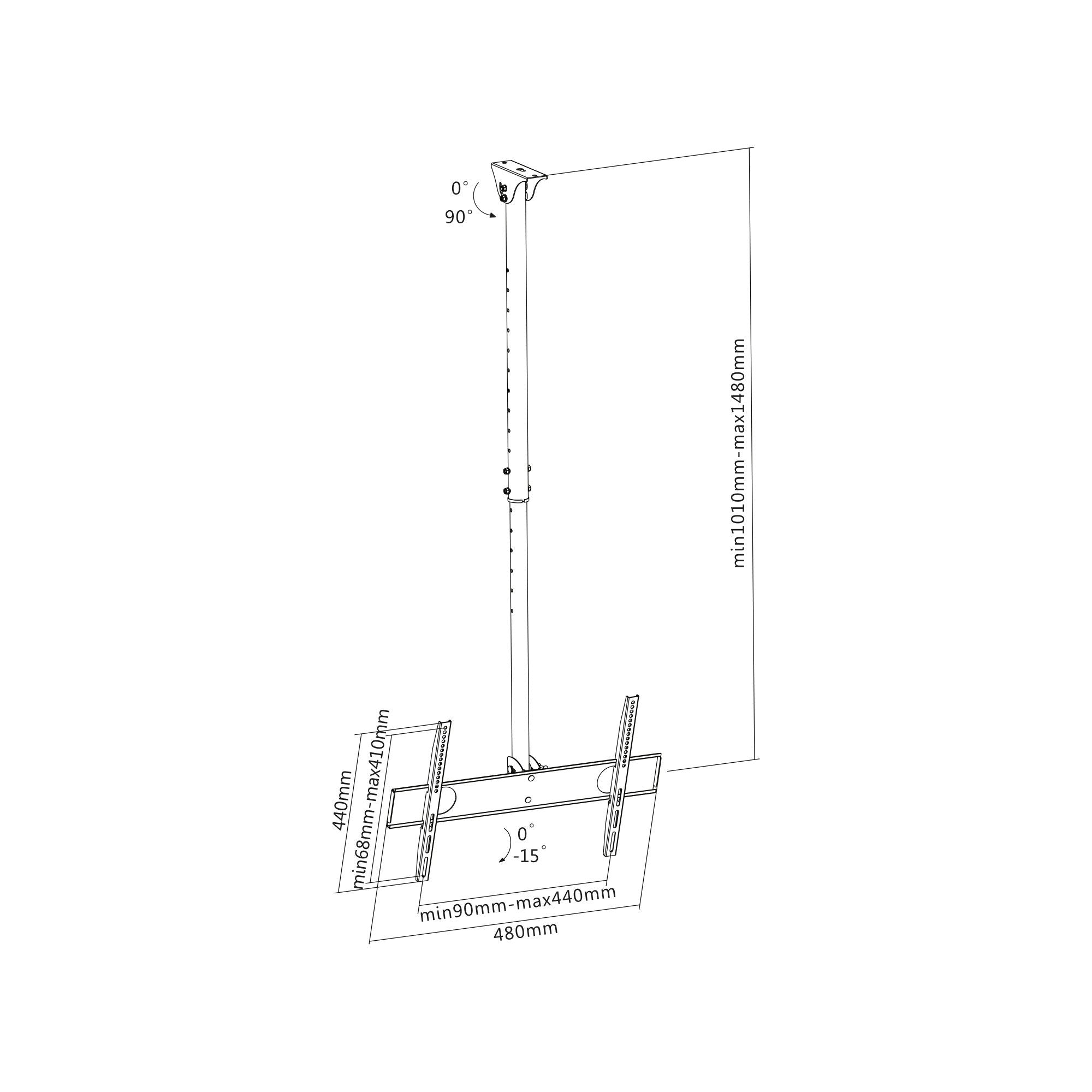 EAN 4043718172504 - InLine 4043718172504 montaje para projector Techo Negro imagen 4