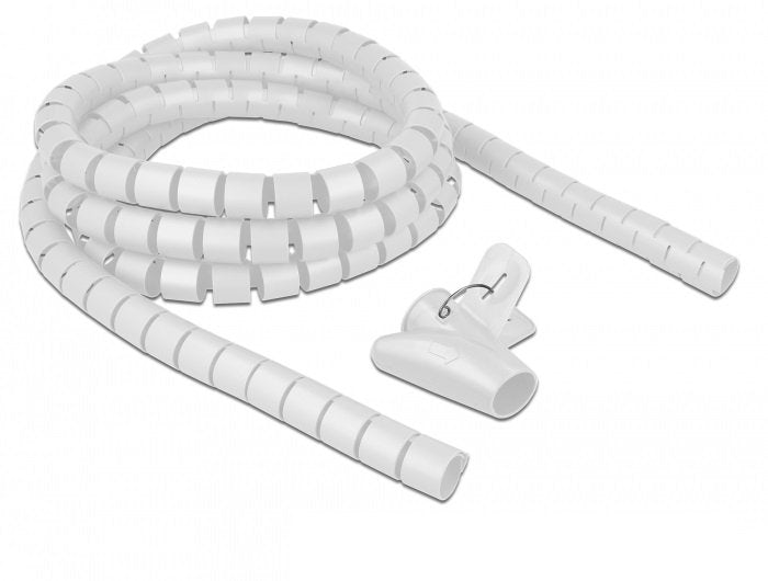 Delock Manguera En Espiral Con Herramienta De Extracción De 2,50m X 25 Mm Blanco