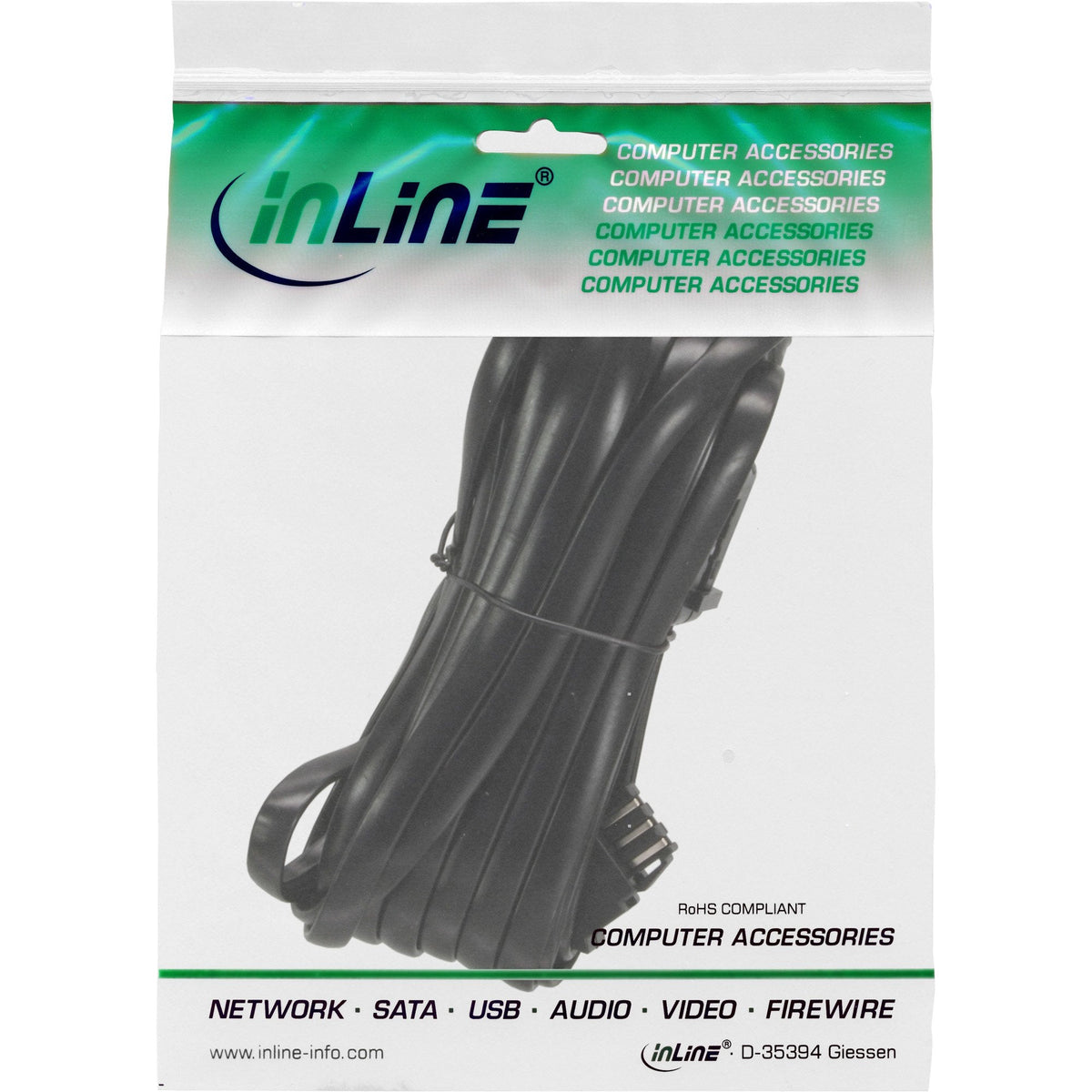 Inline Tae-N Cable Prolongador Telefónico Tae-N Macho A Hembra 10m